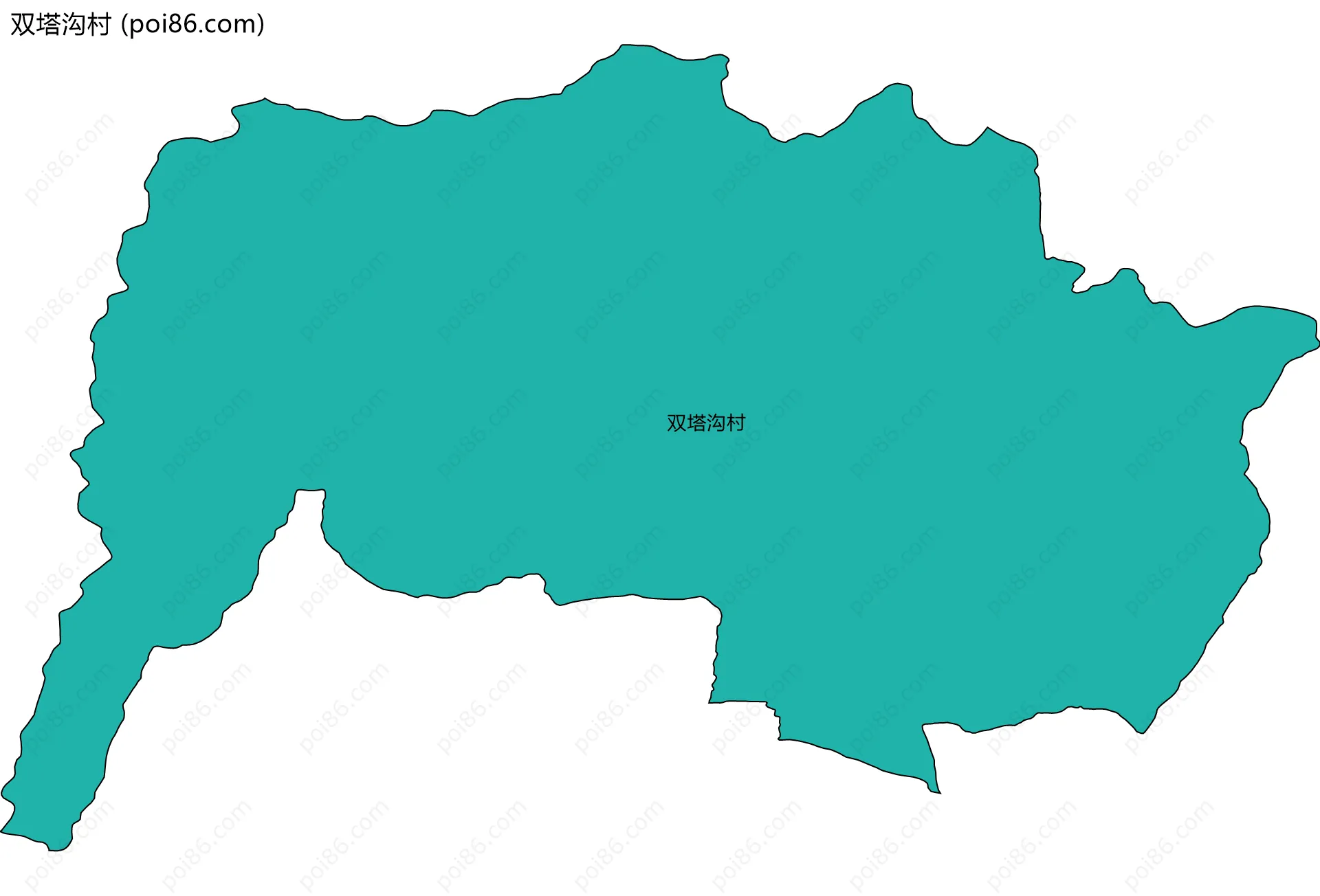 双塔沟村边界地图