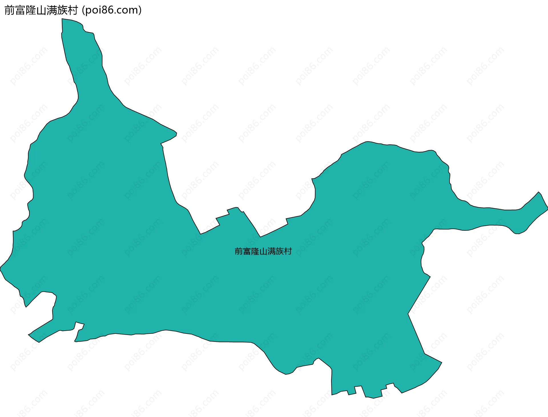 前富隆山满族村边界地图