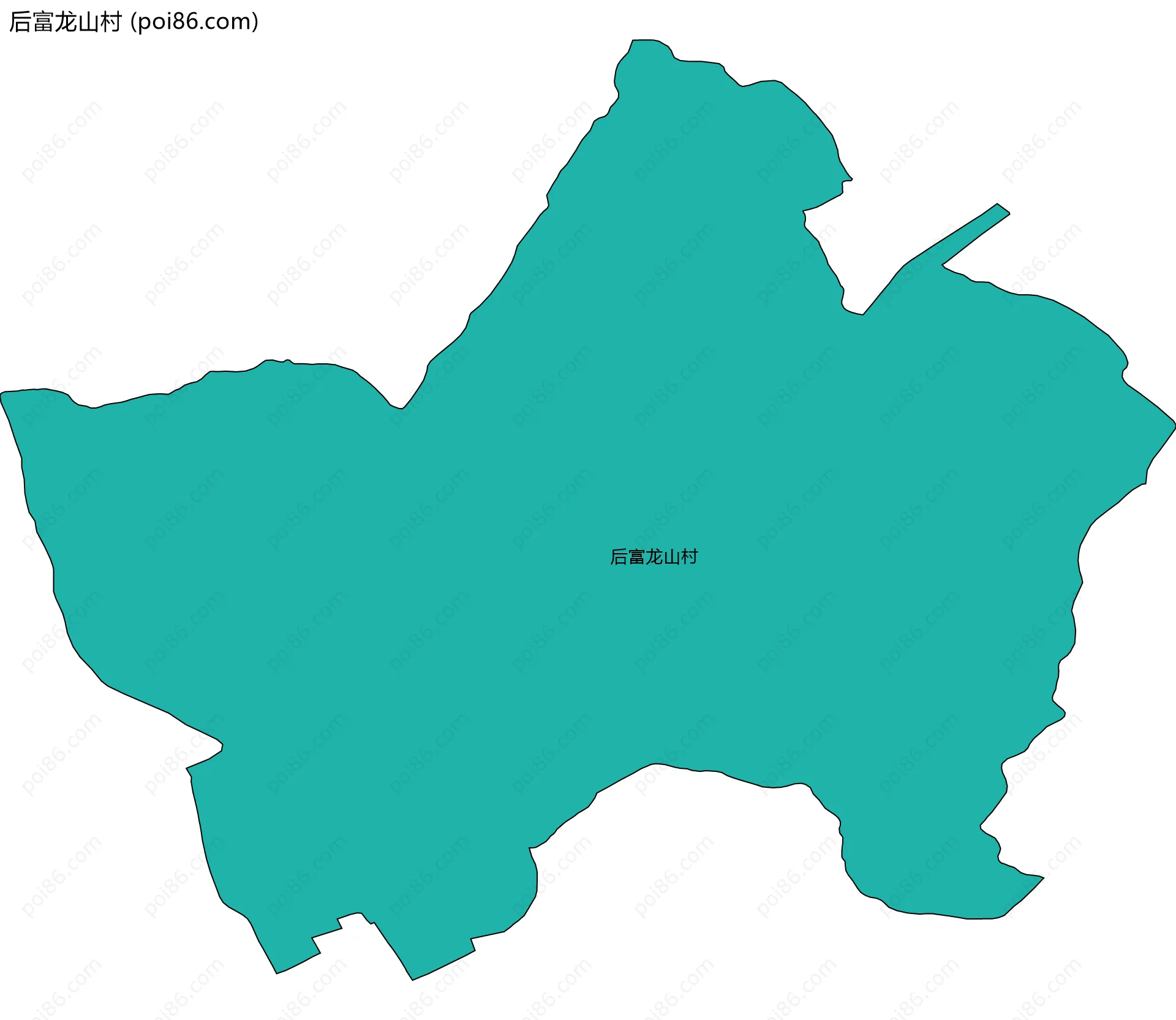 后富龙山村边界地图