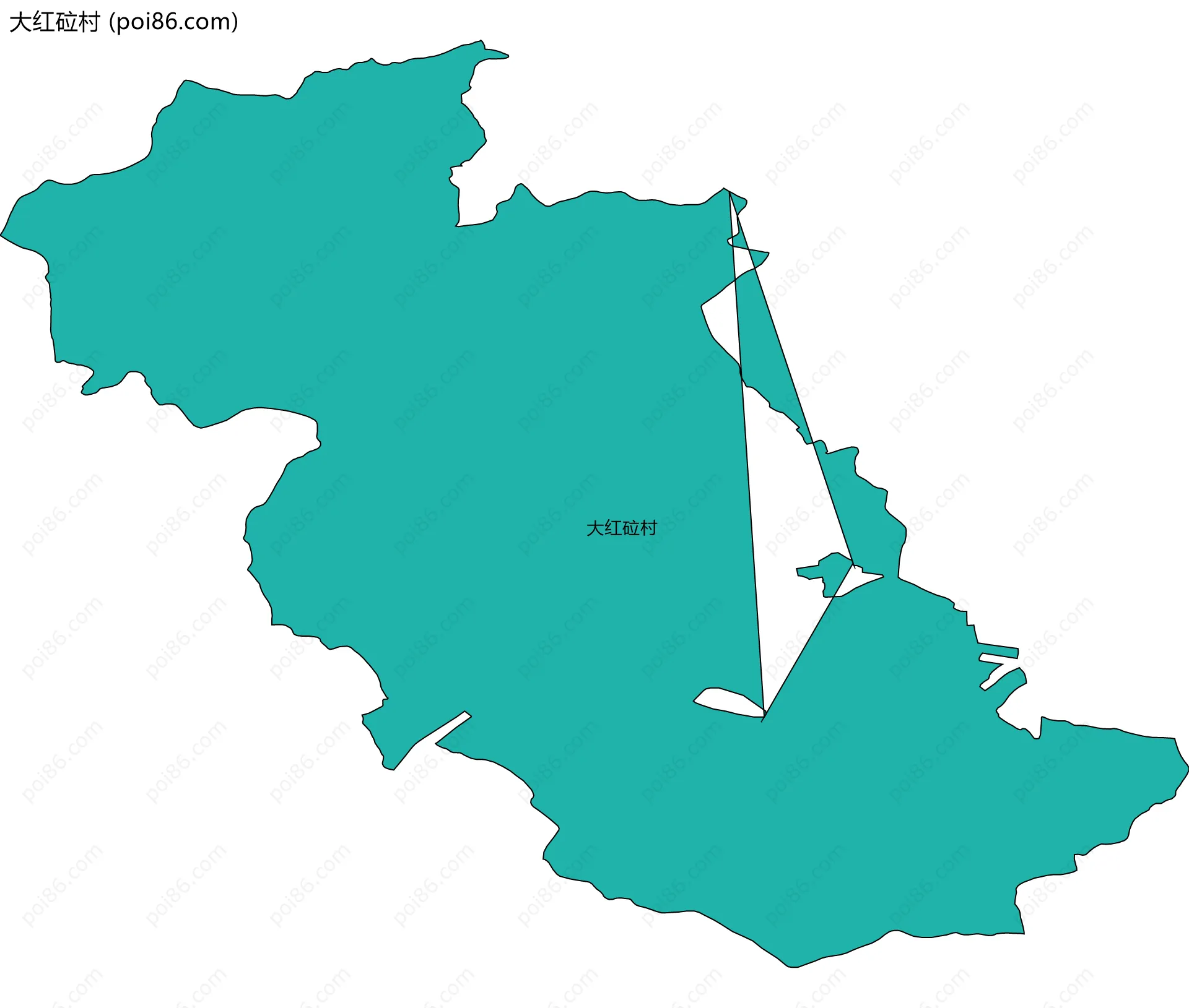 大红砬村边界地图