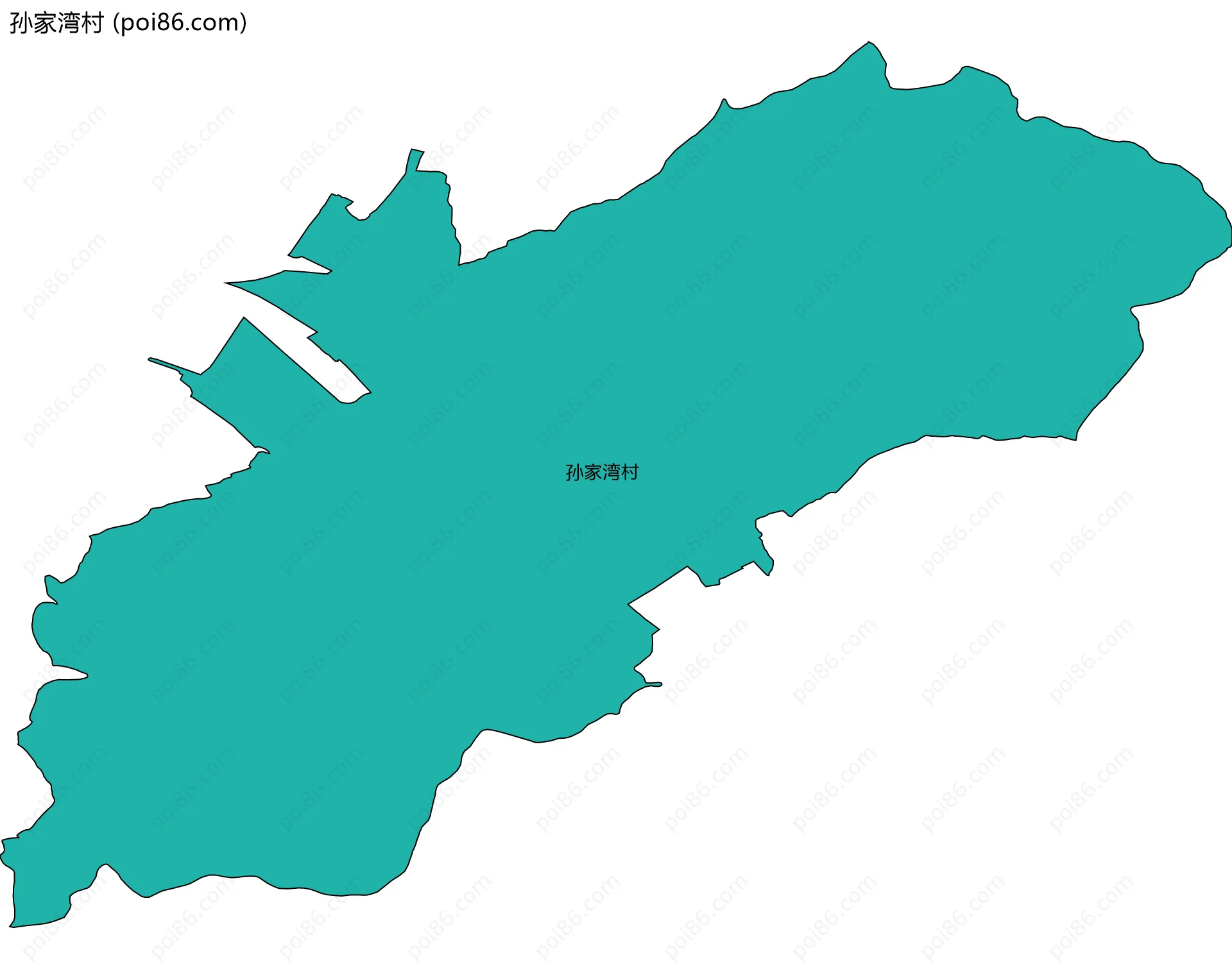 孙家湾村边界地图