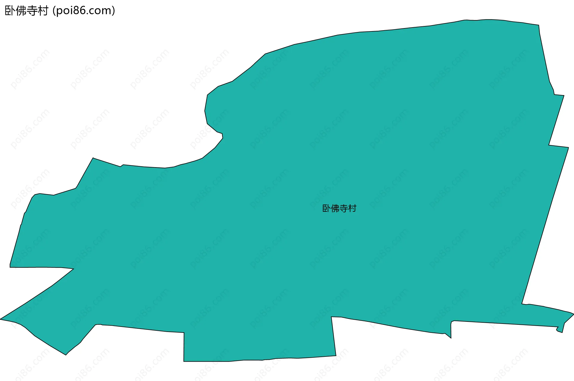 卧佛寺村边界地图