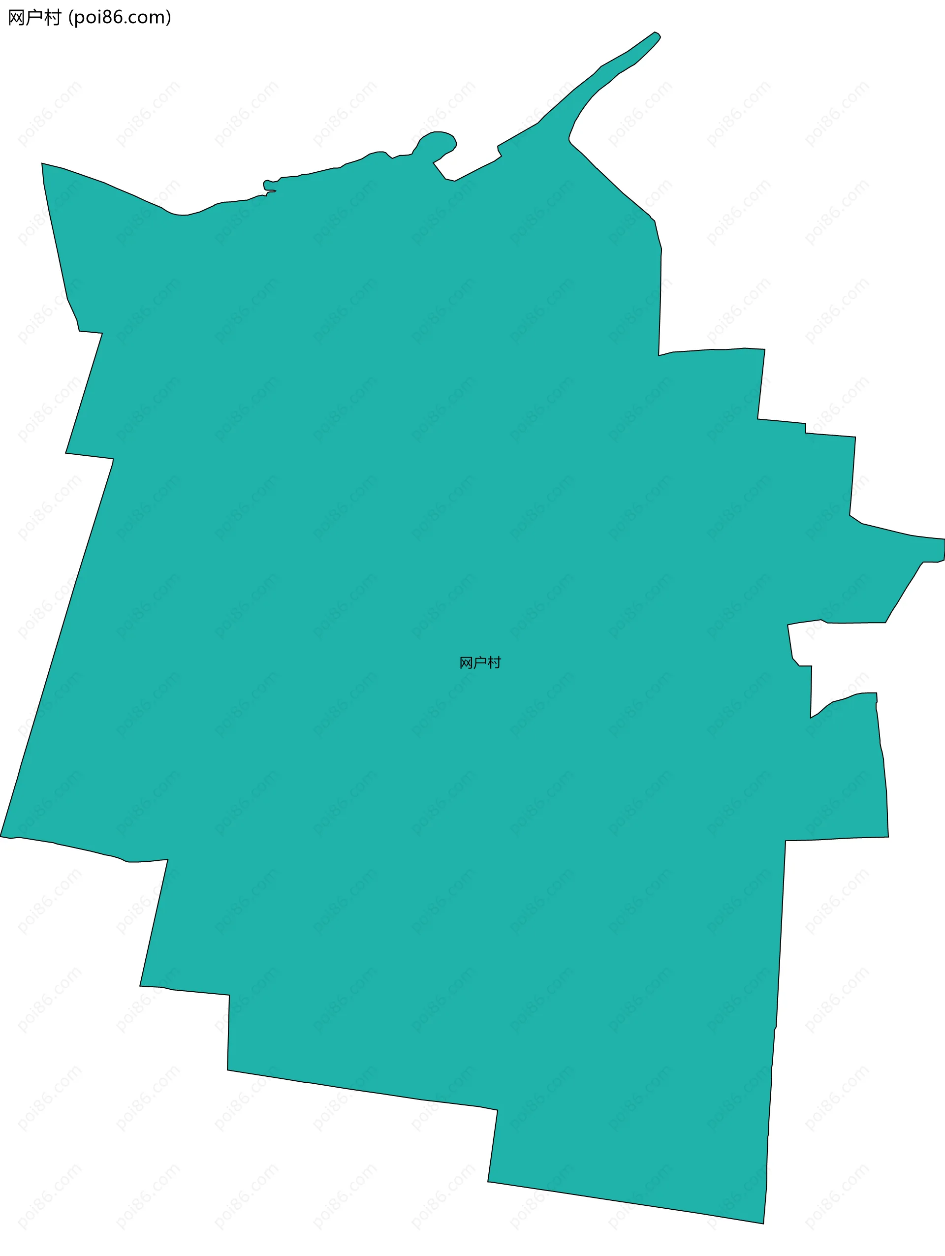 网户村边界地图