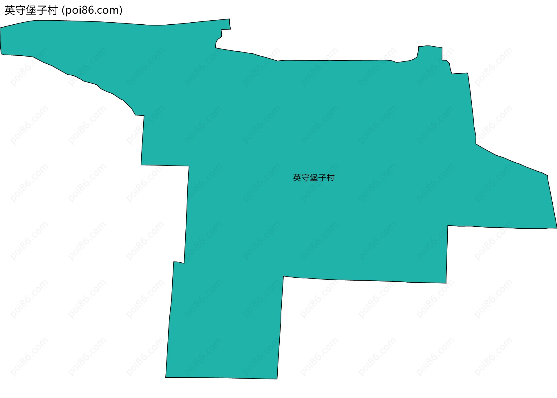 英守堡子村边界地图