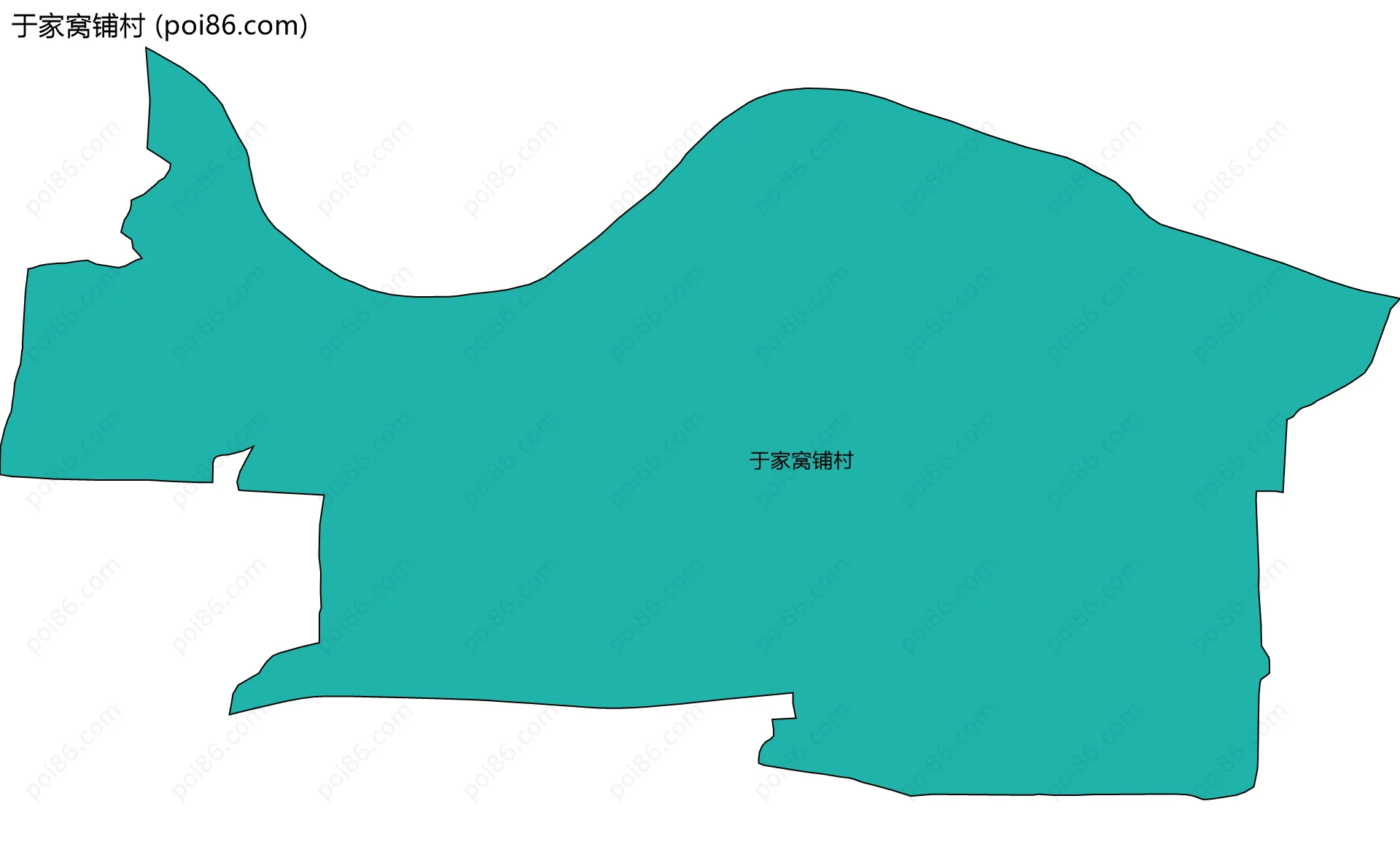 于家窝铺村边界地图