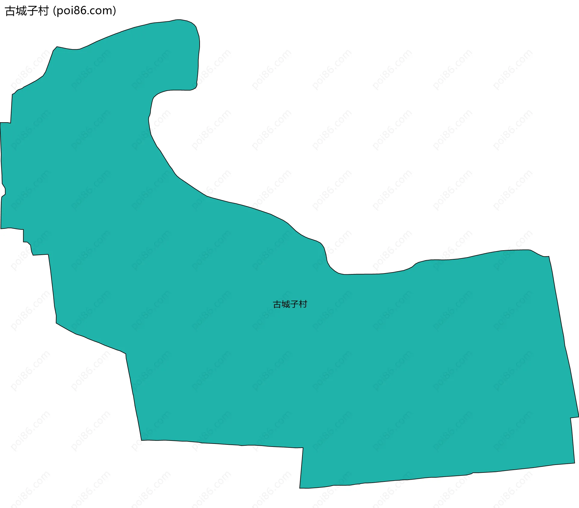 古城子村边界地图