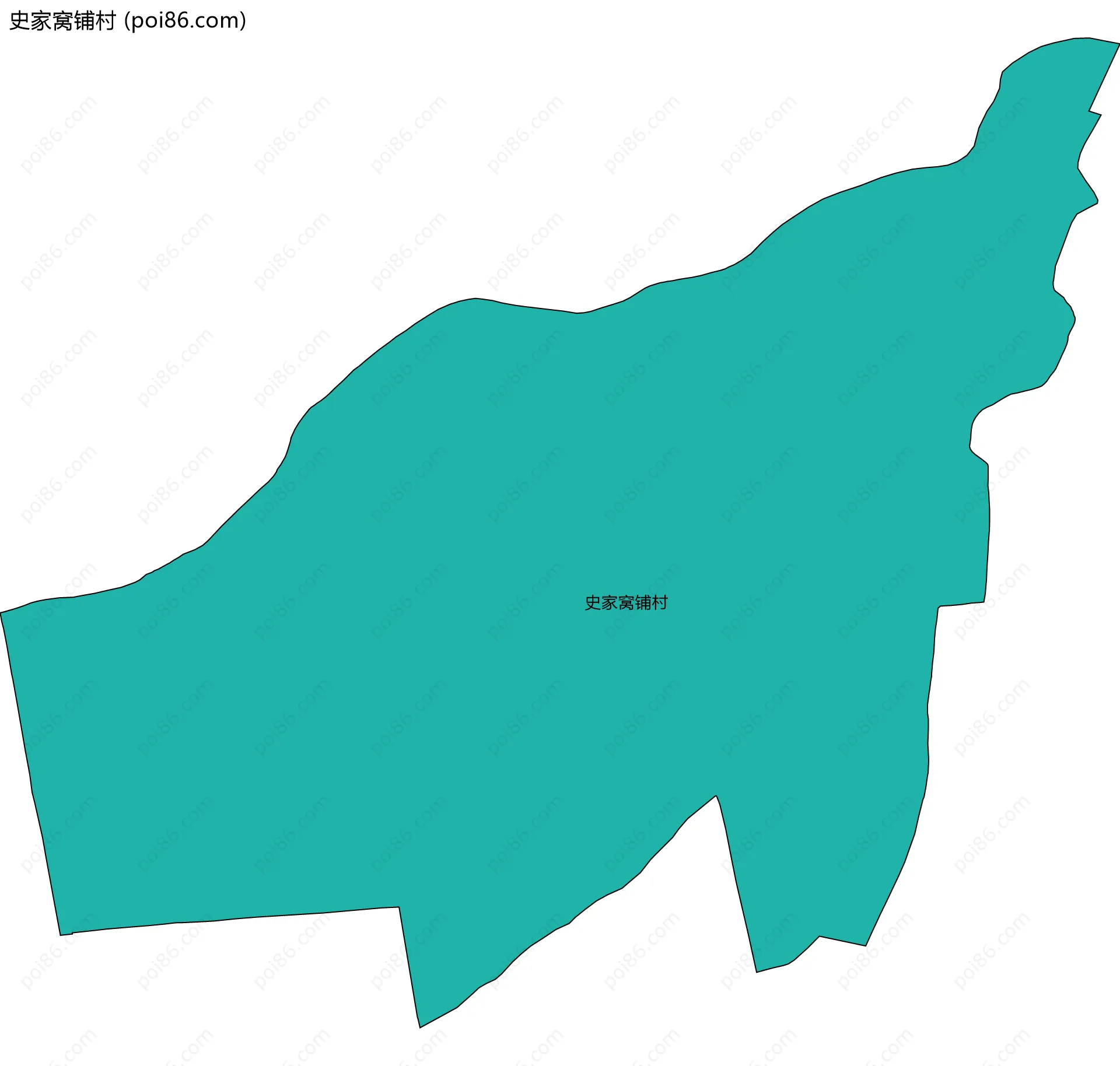 史家窝铺村边界地图