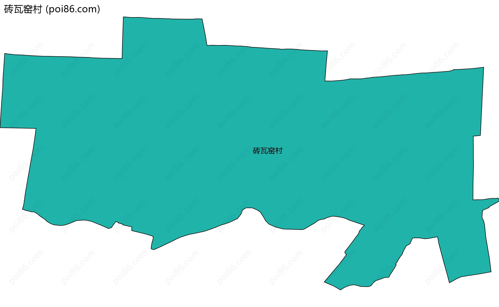 砖瓦窑村边界地图