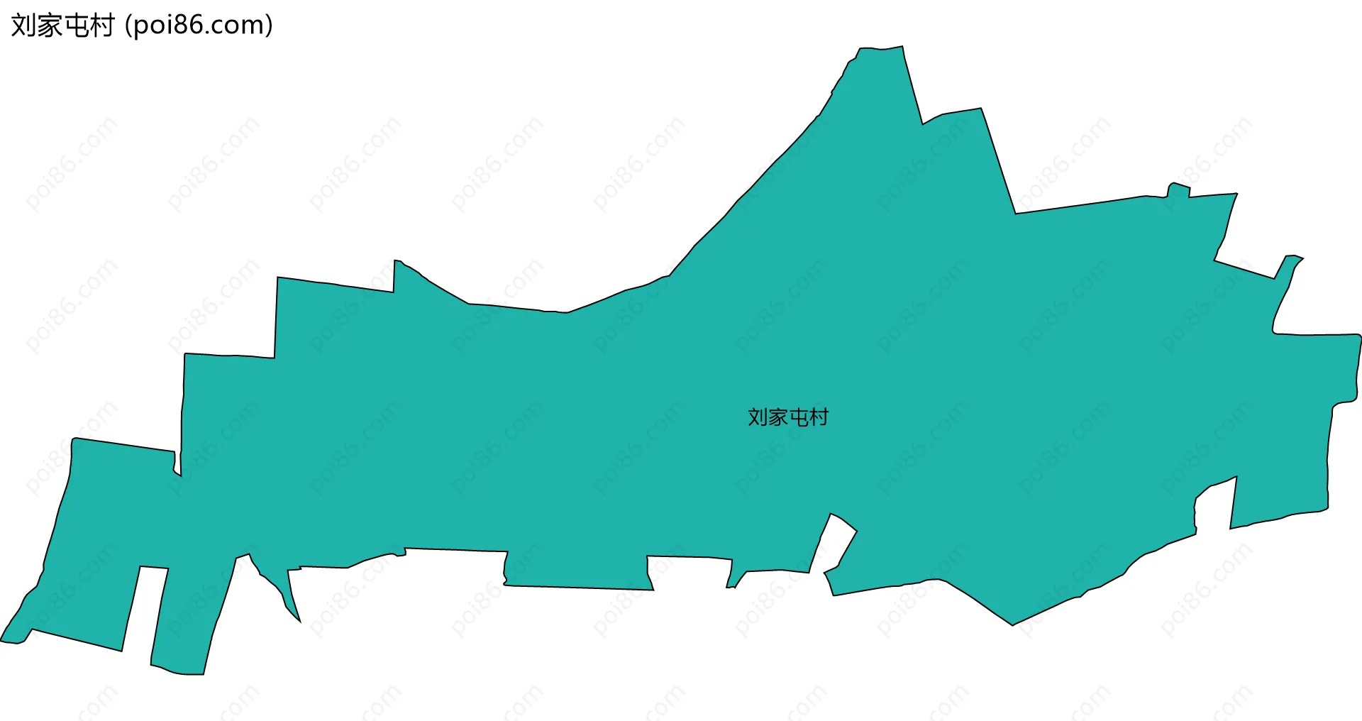 刘家屯村边界地图