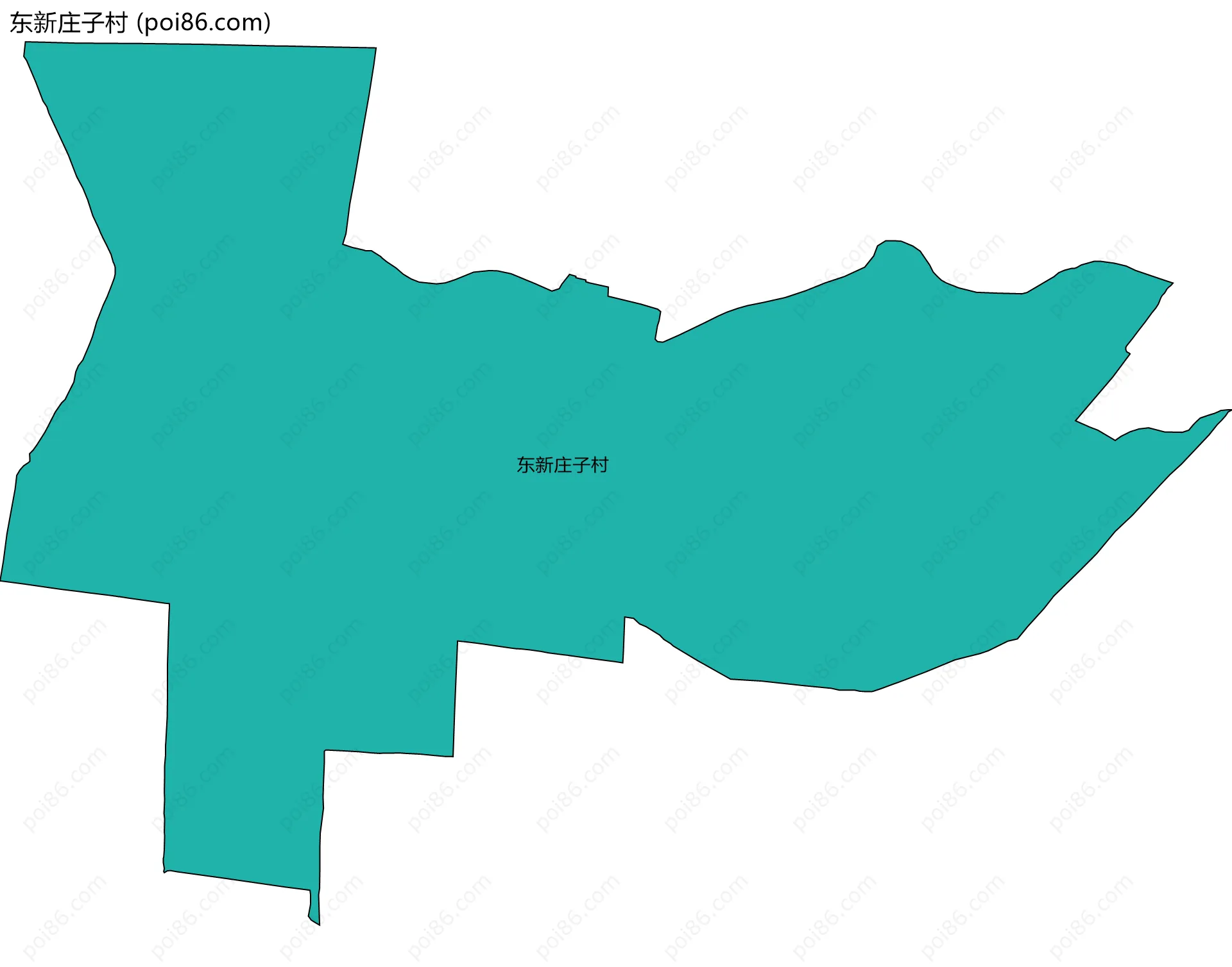 东新庄子村边界地图