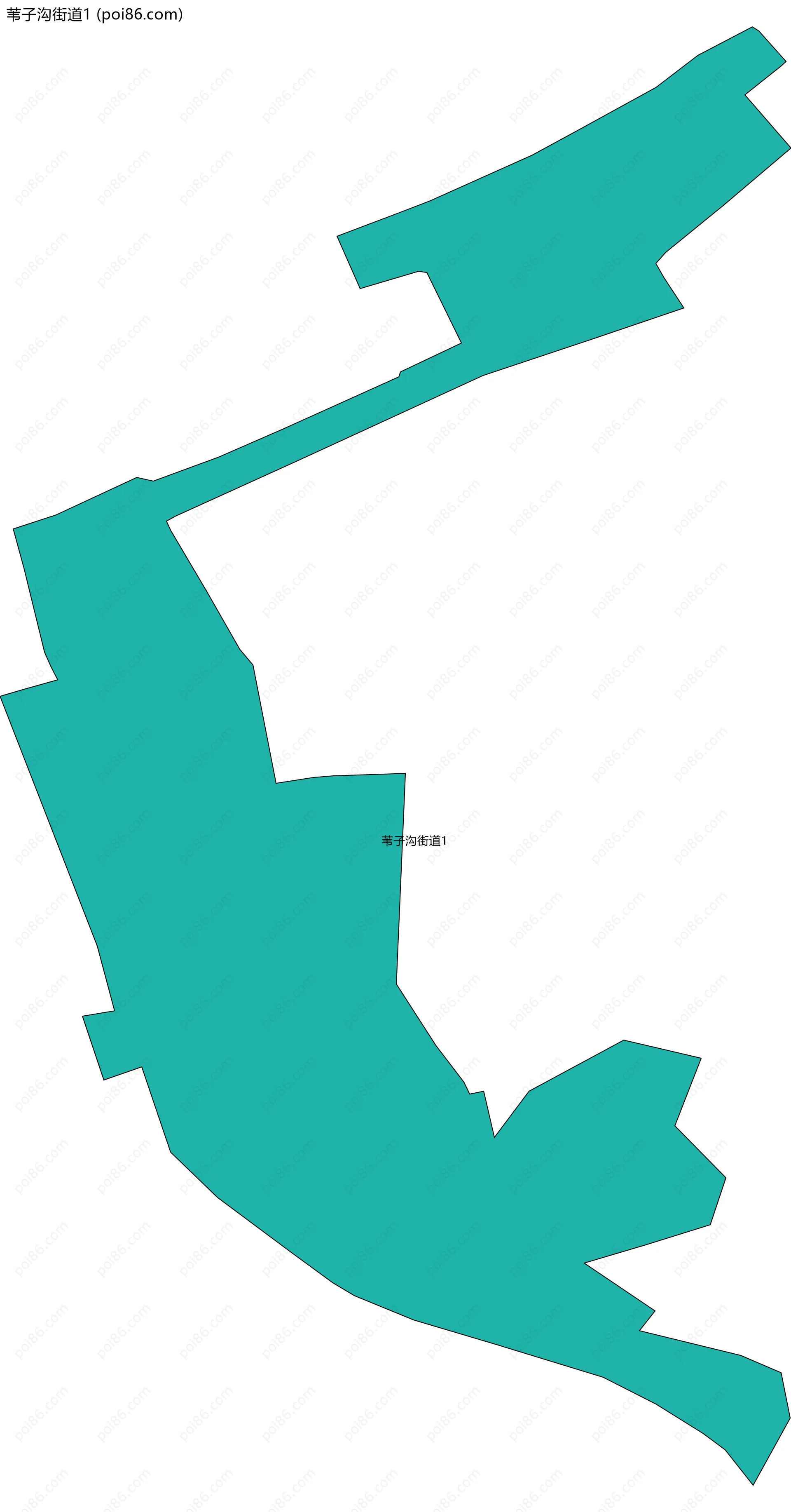 苇子沟街道1边界地图