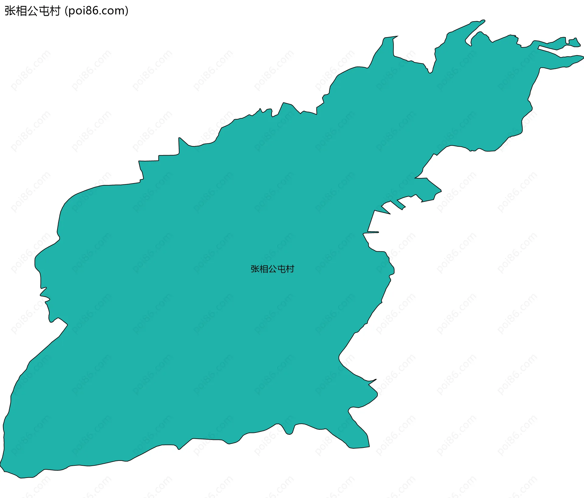 张相公屯村边界地图