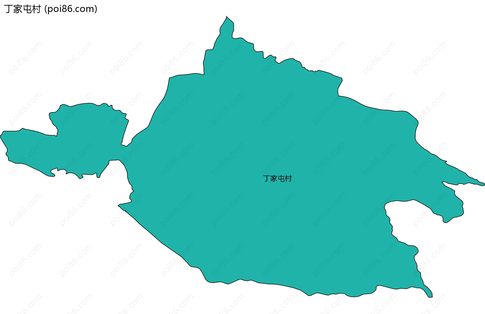 丁家屯村边界地图