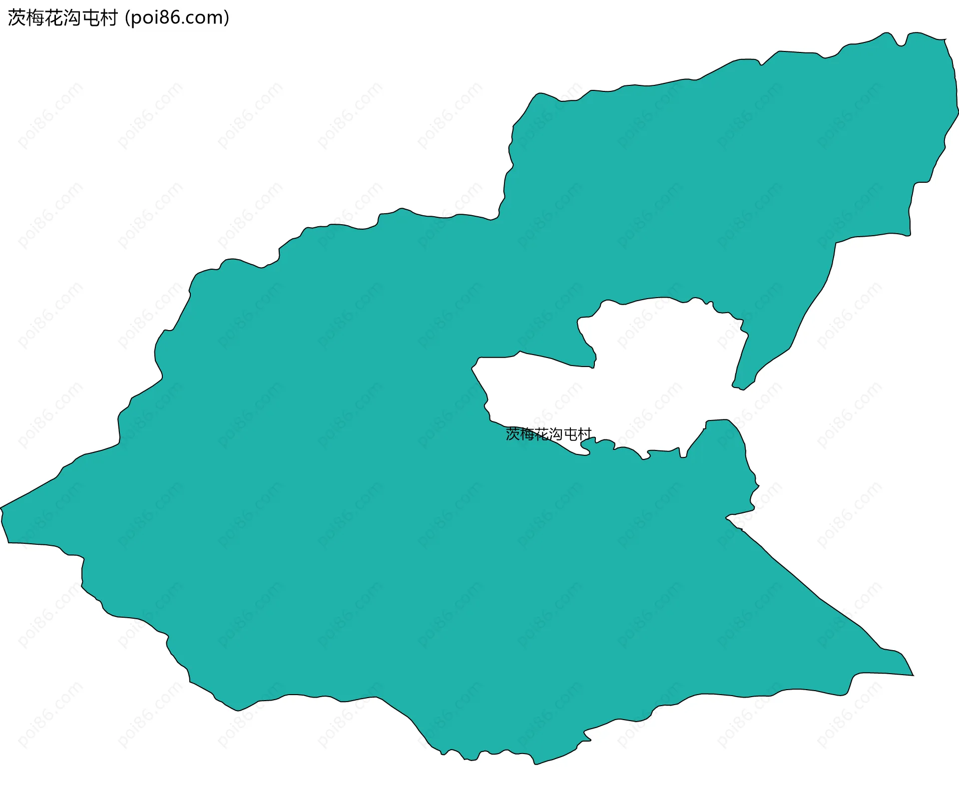 茨梅花沟屯村边界地图
