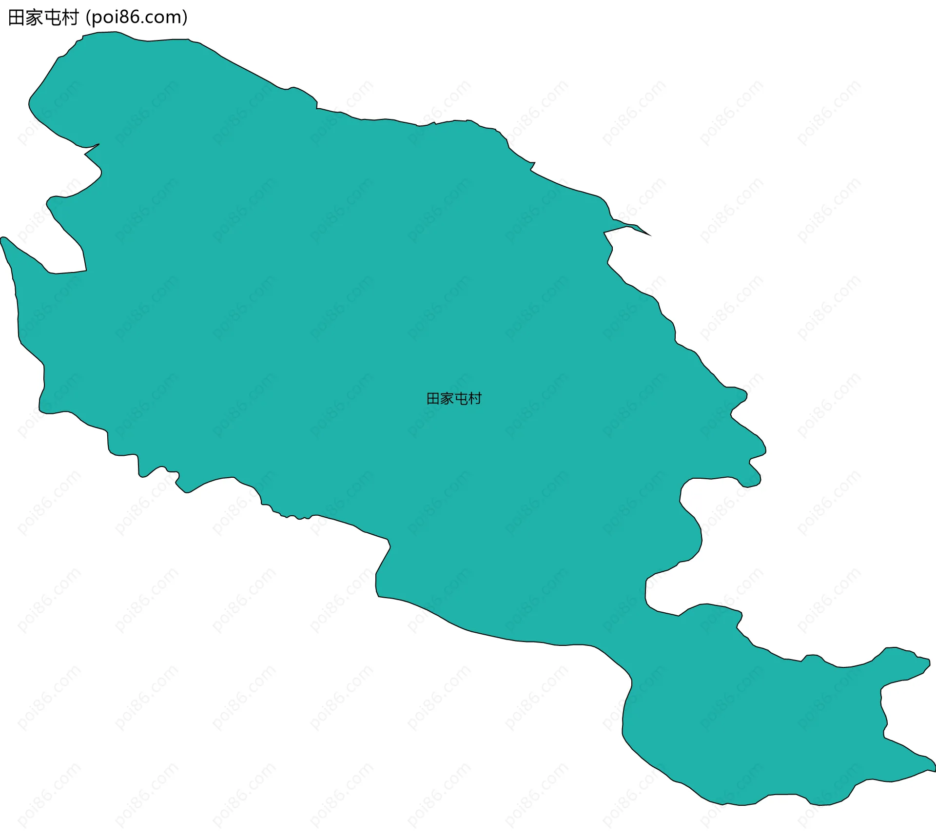 田家屯村边界地图