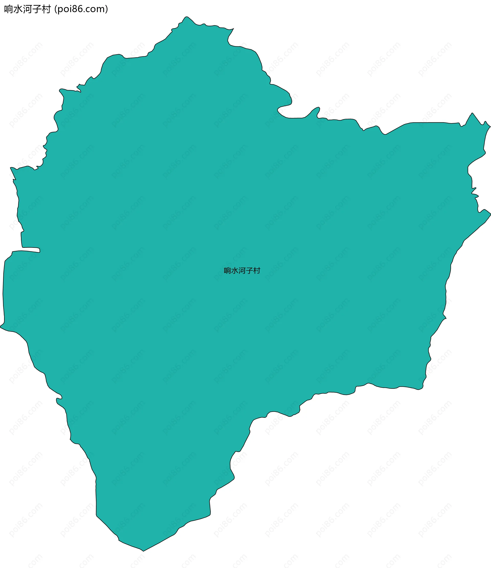 响水河子村边界地图