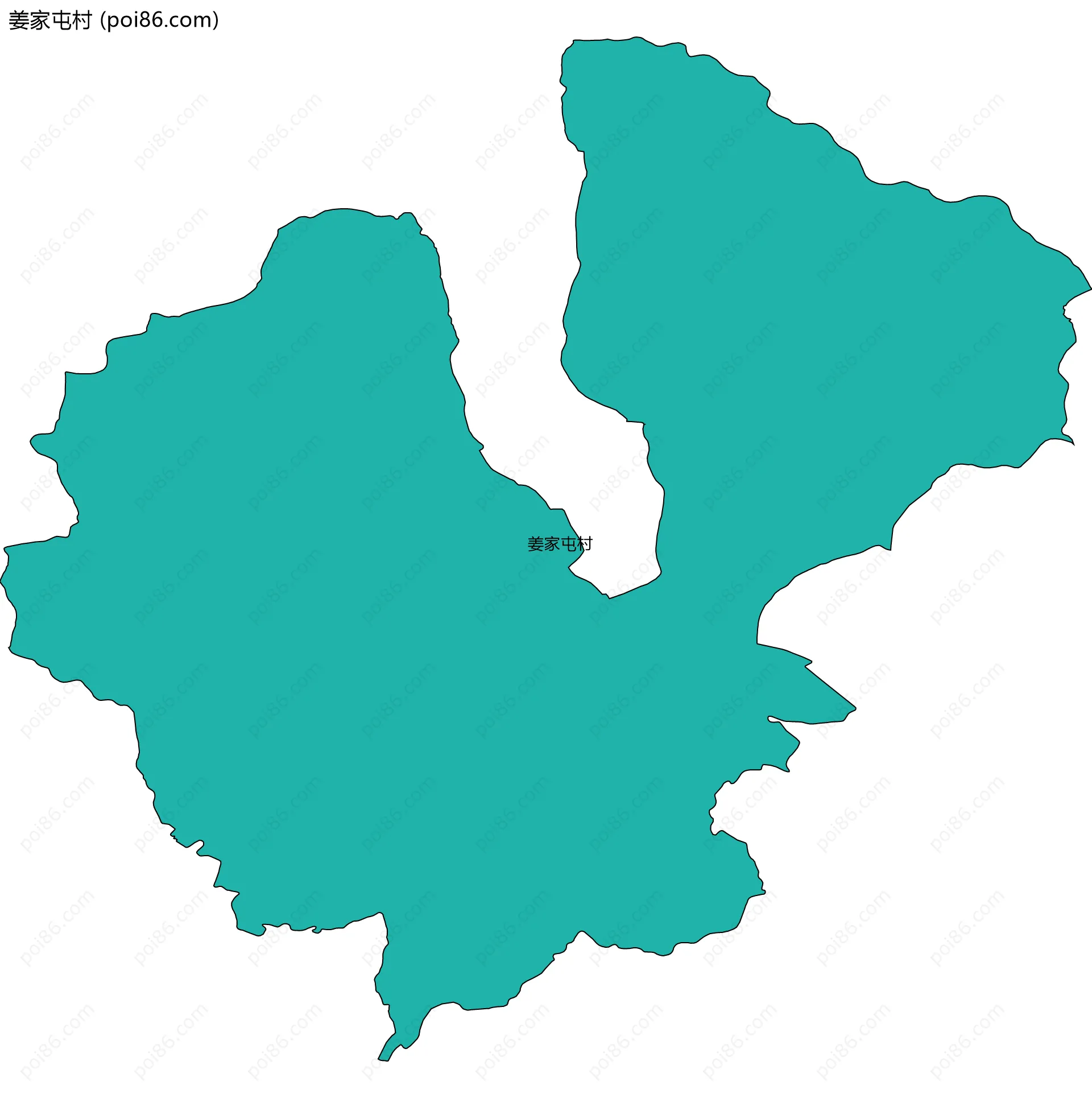 姜家屯村边界地图