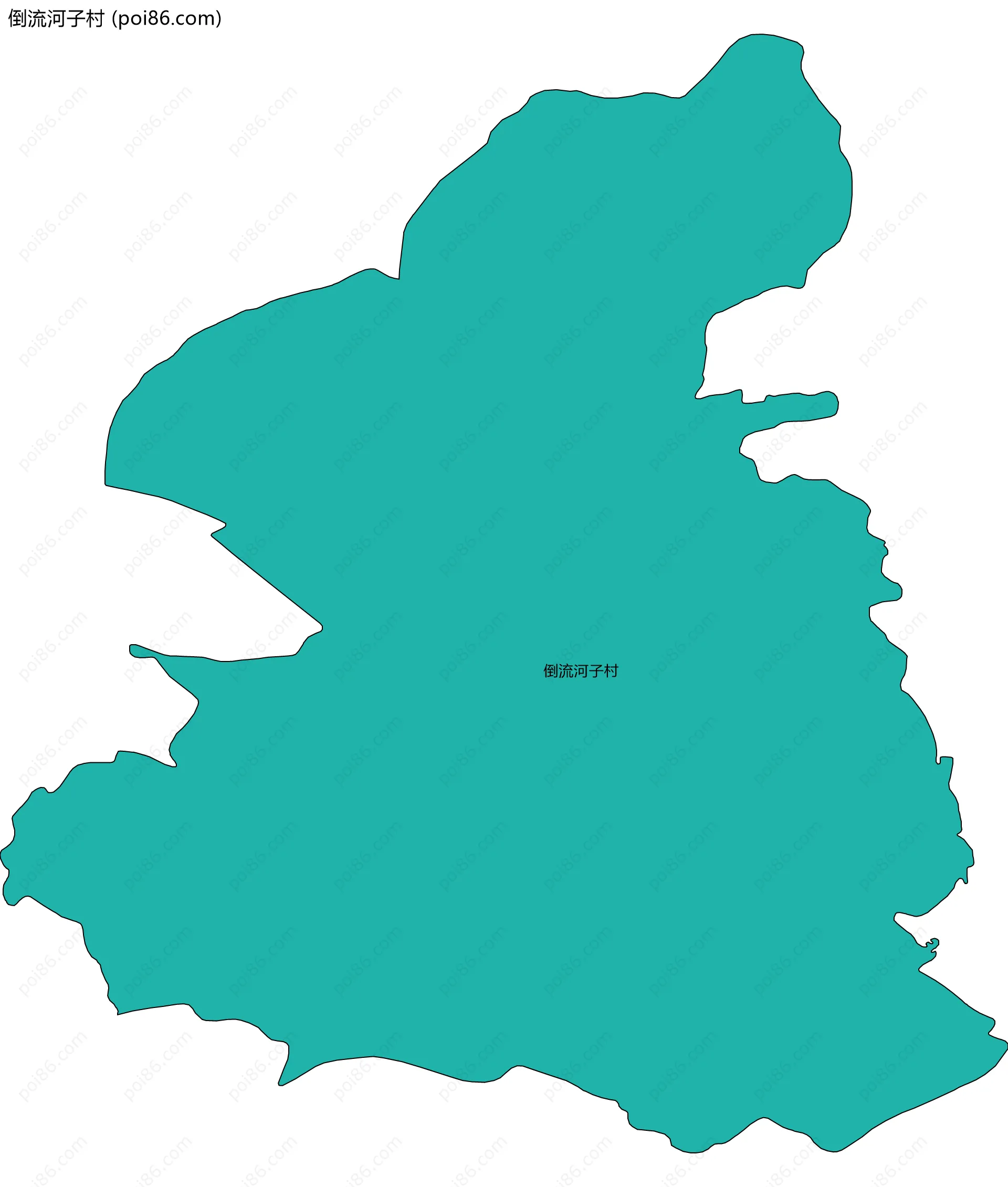 倒流河子村边界地图