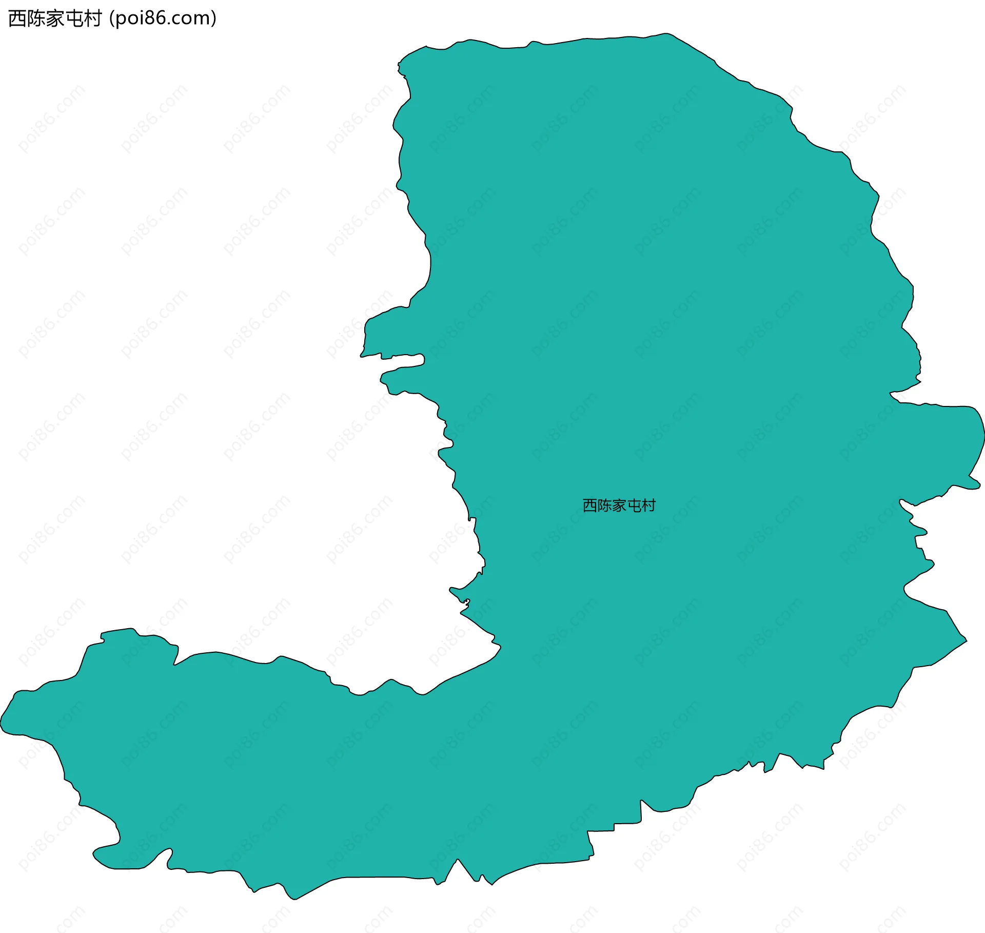西陈家屯村边界地图