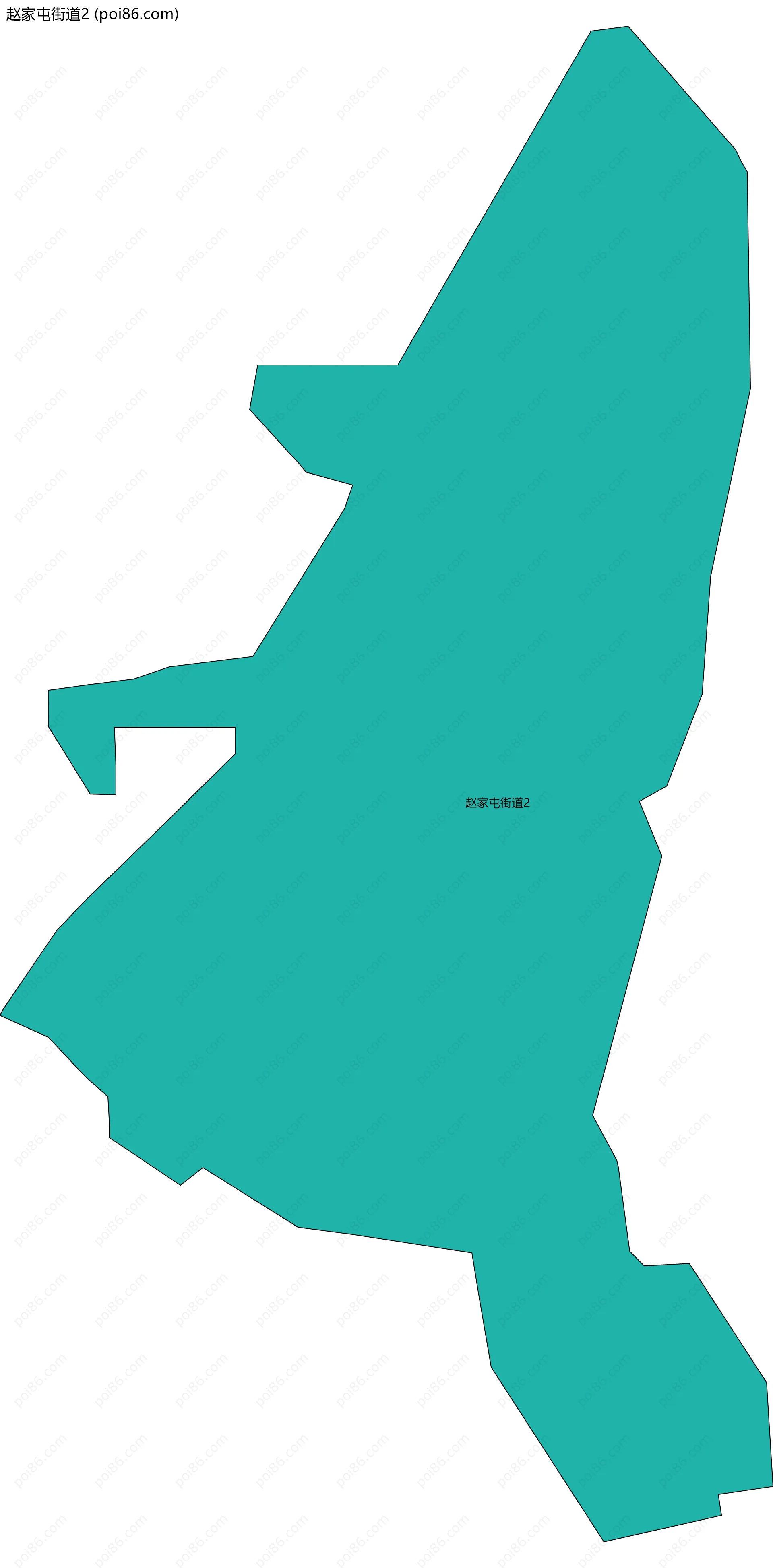 赵家屯街道2边界地图