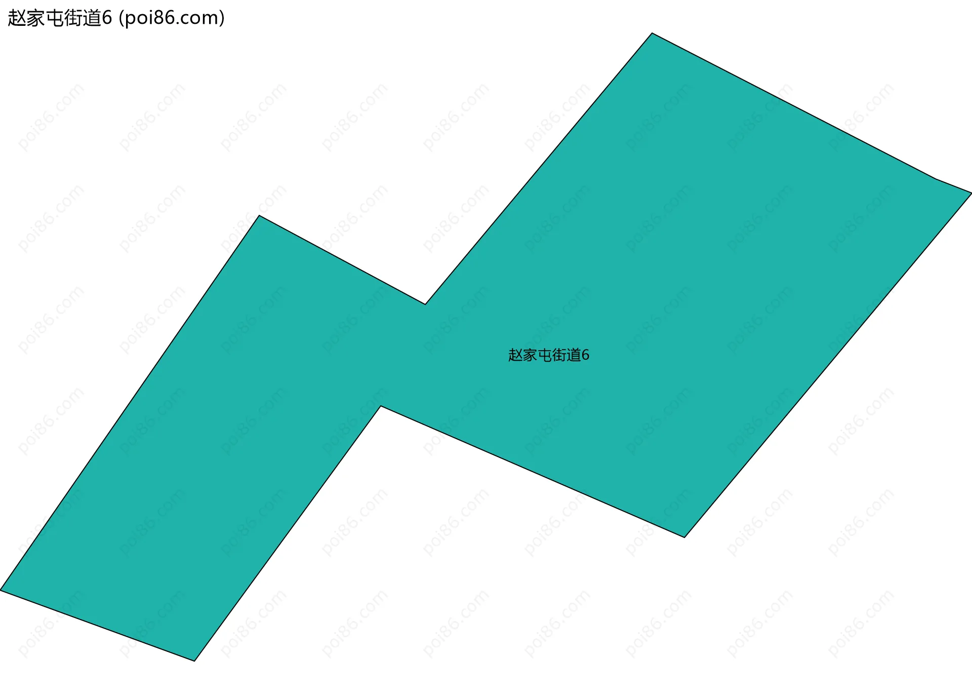 赵家屯街道6边界地图