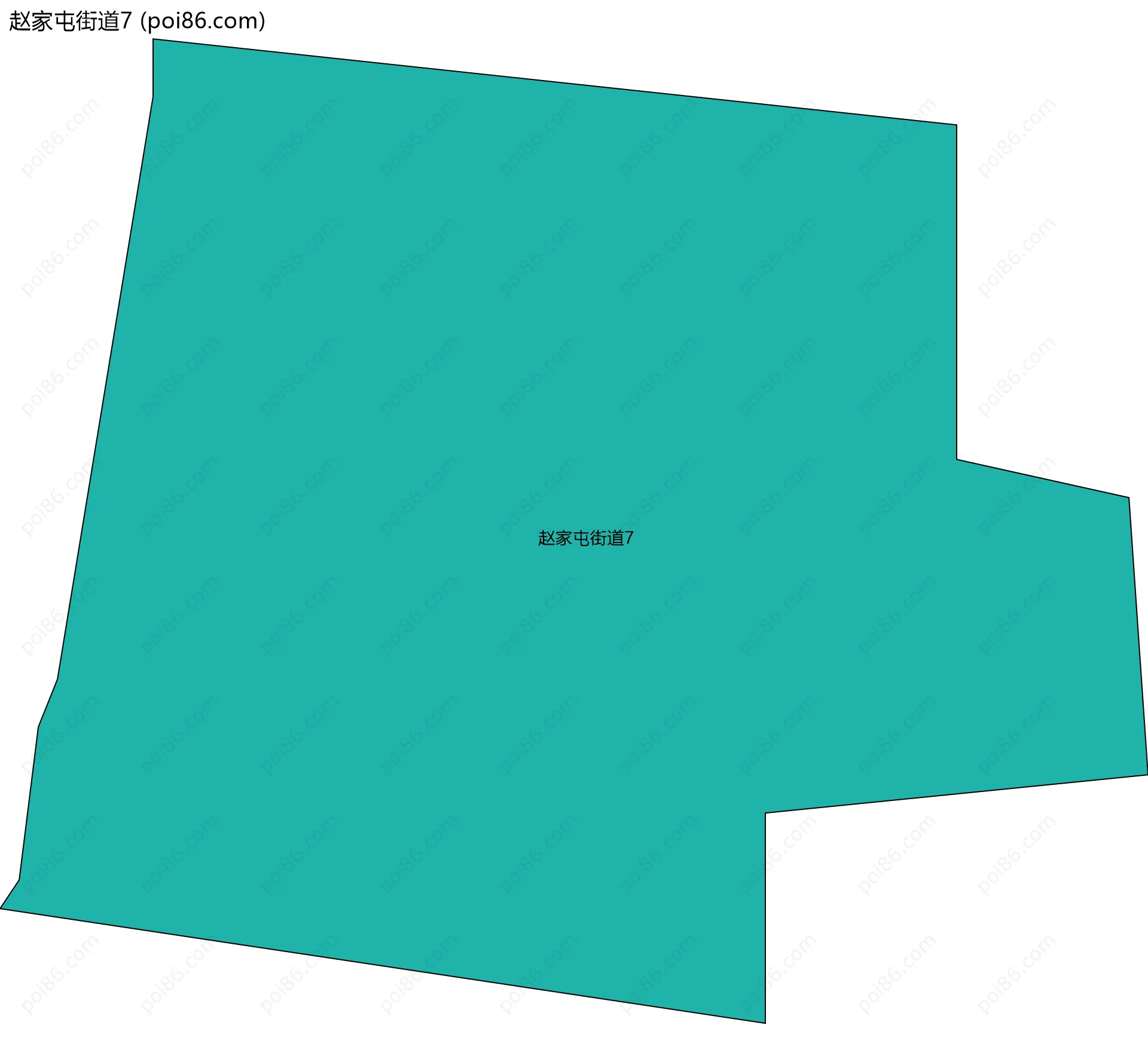 赵家屯街道7边界地图