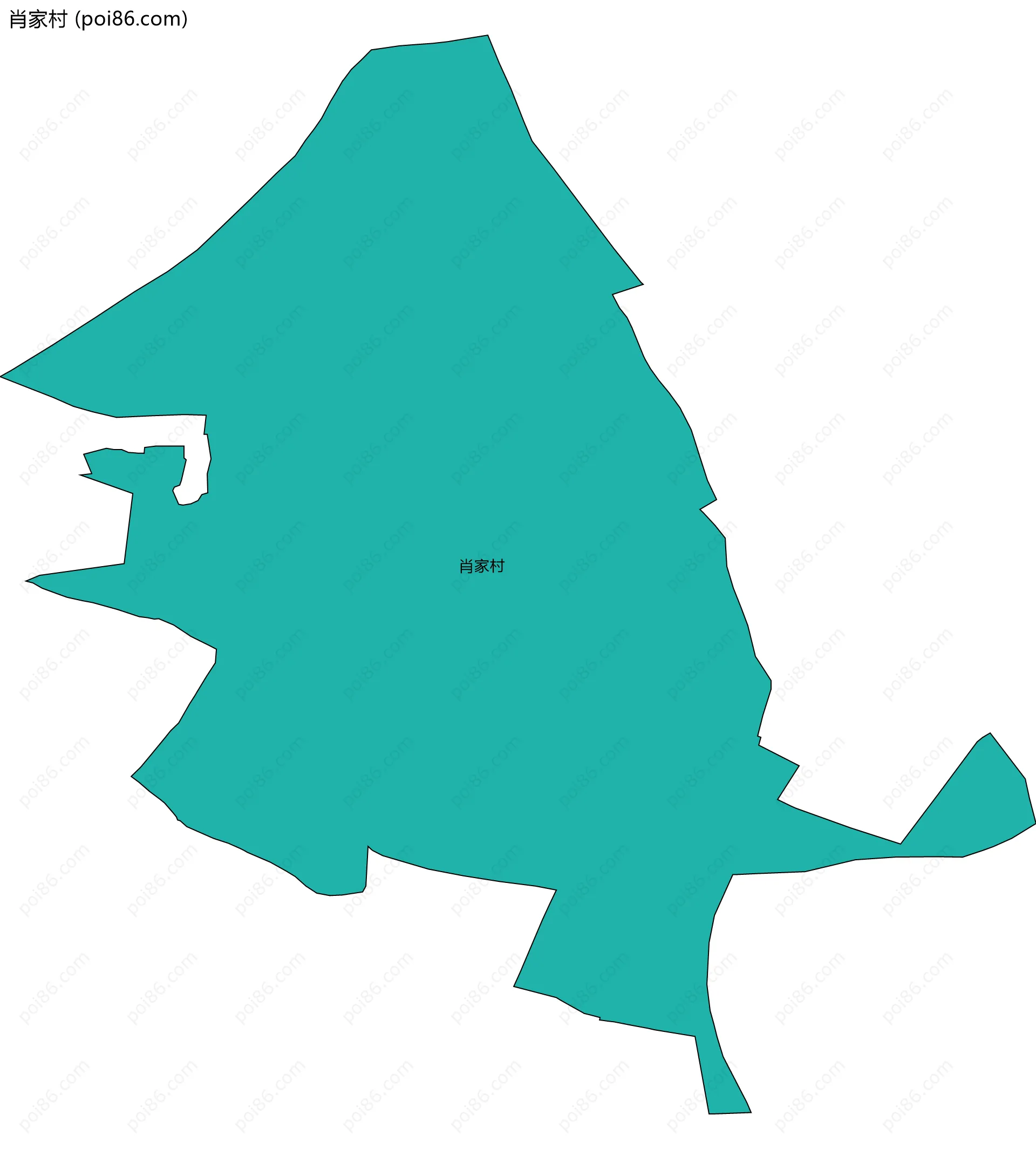 肖家村边界地图