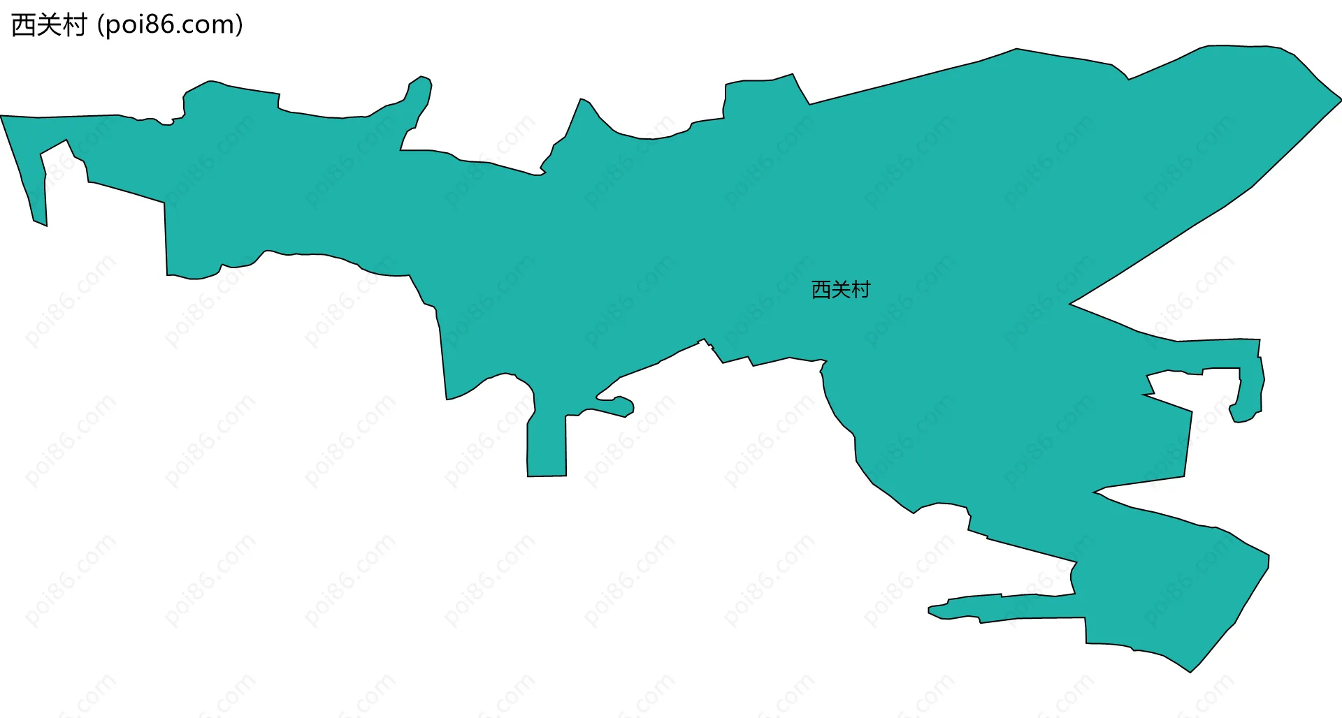 西关村边界地图