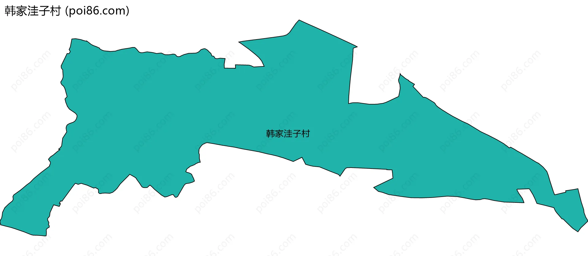 韩家洼子村边界地图