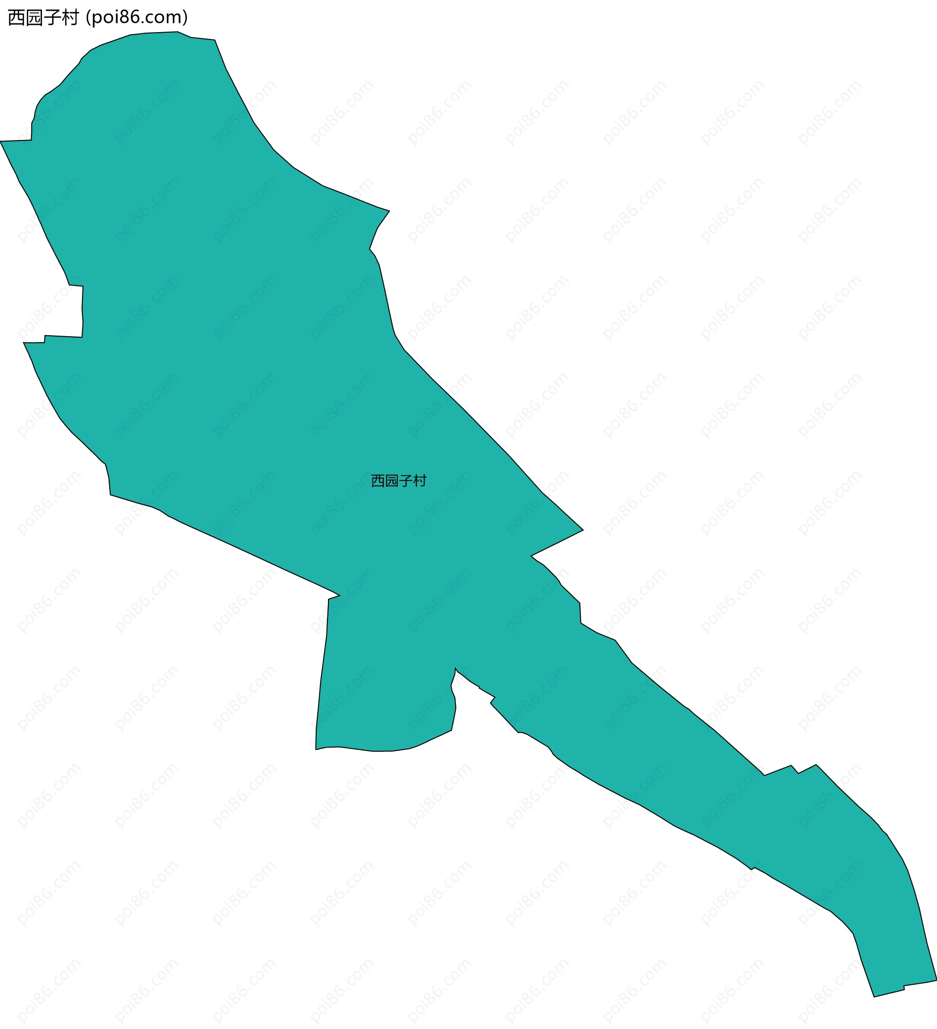 西园子村边界地图