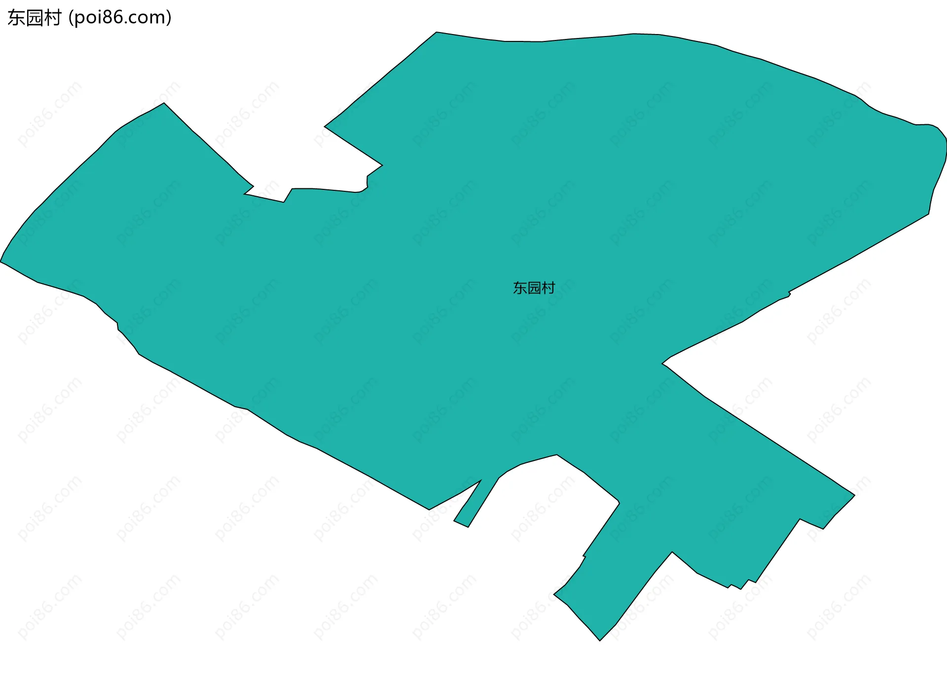 东园村边界地图