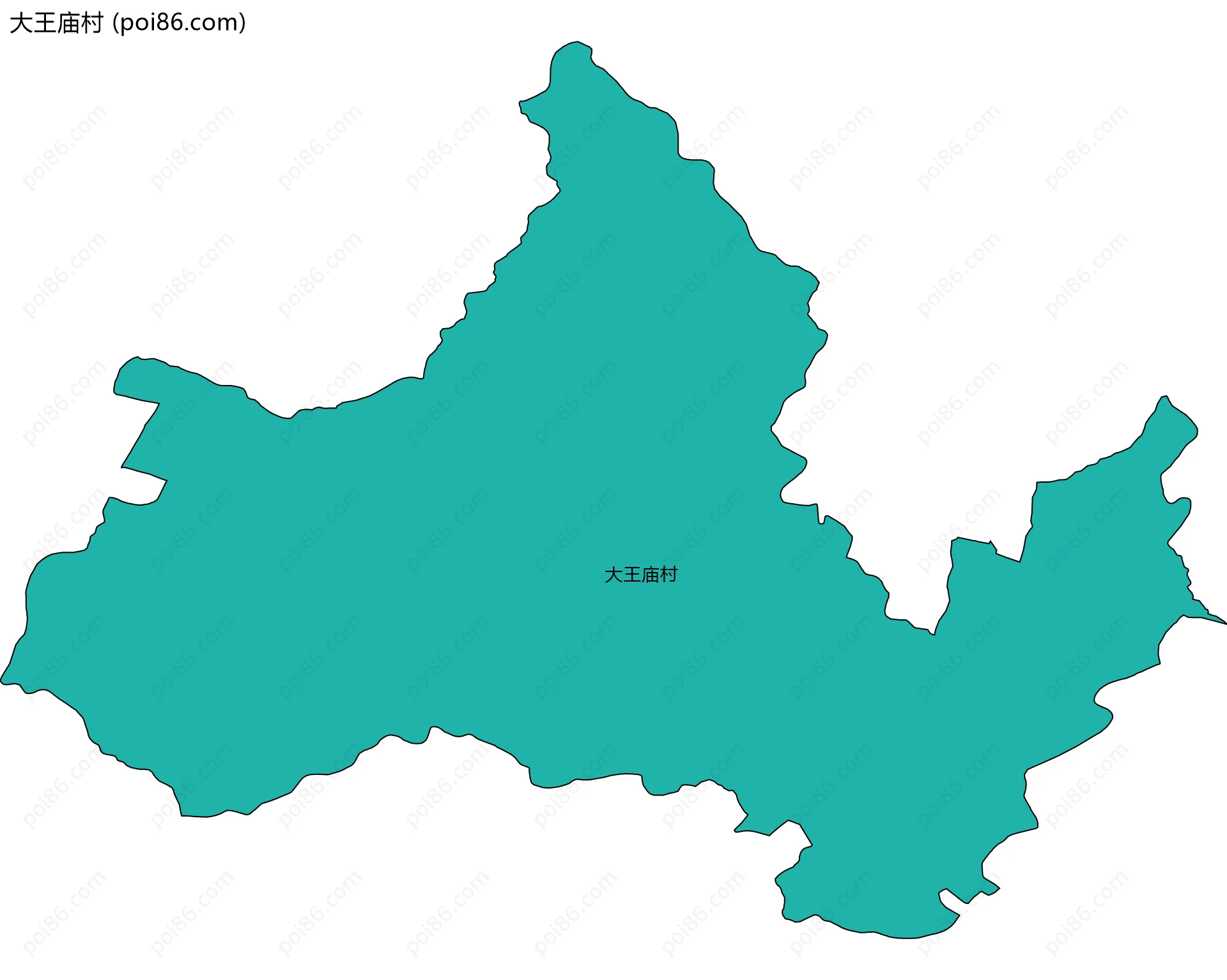 大王庙村边界地图