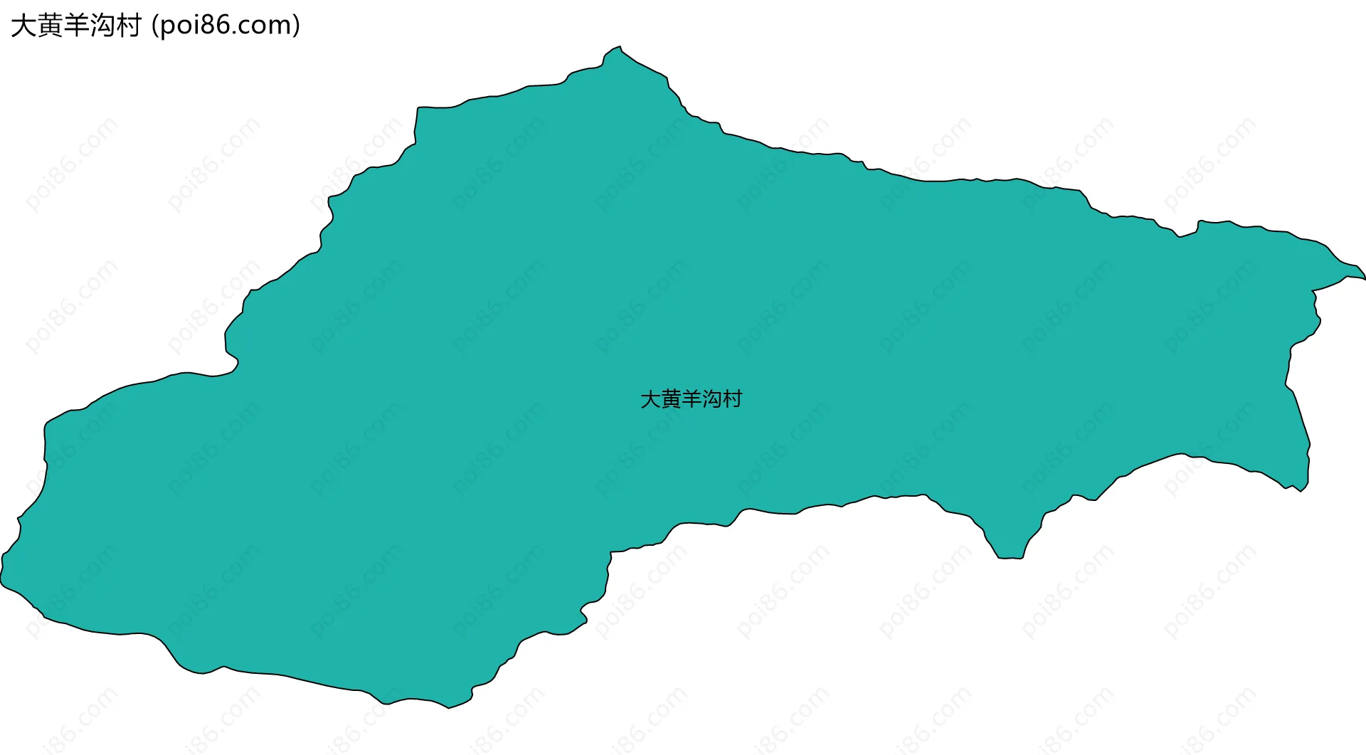 大黄羊沟村边界地图