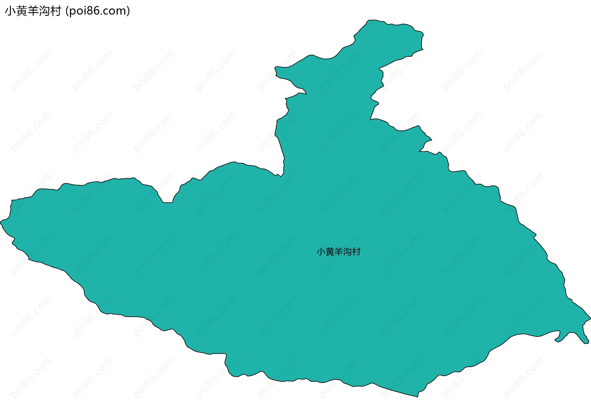 小黄羊沟村边界地图