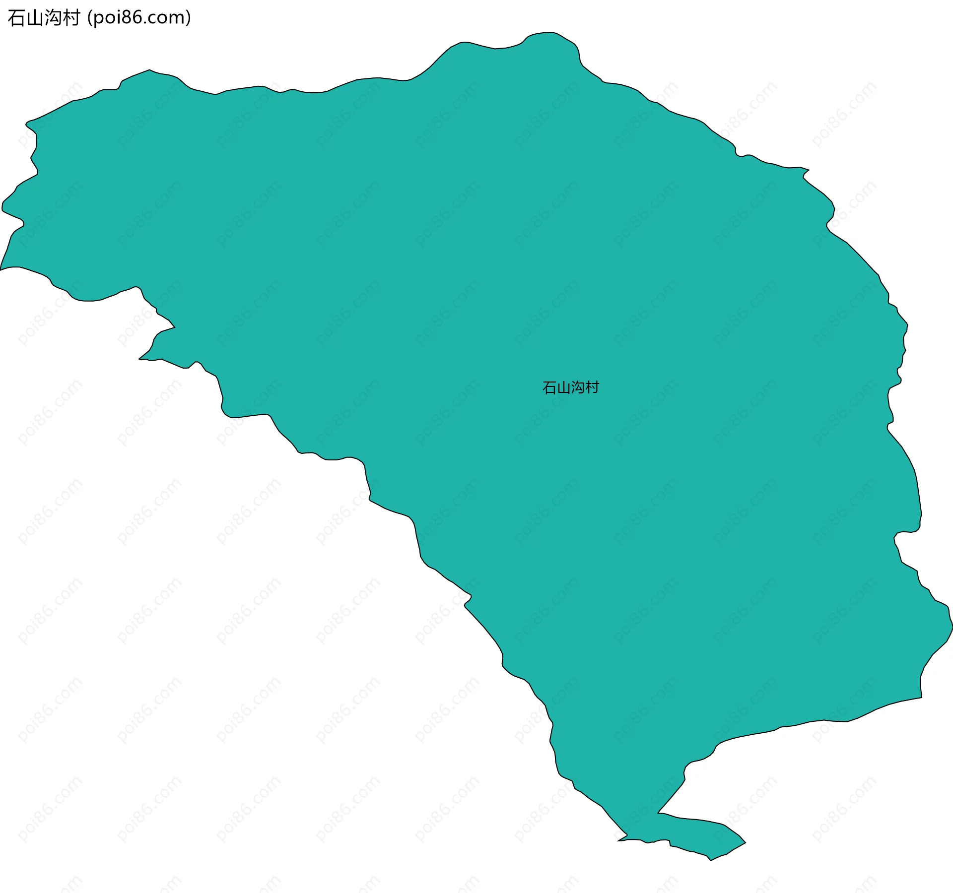 石山沟村边界地图