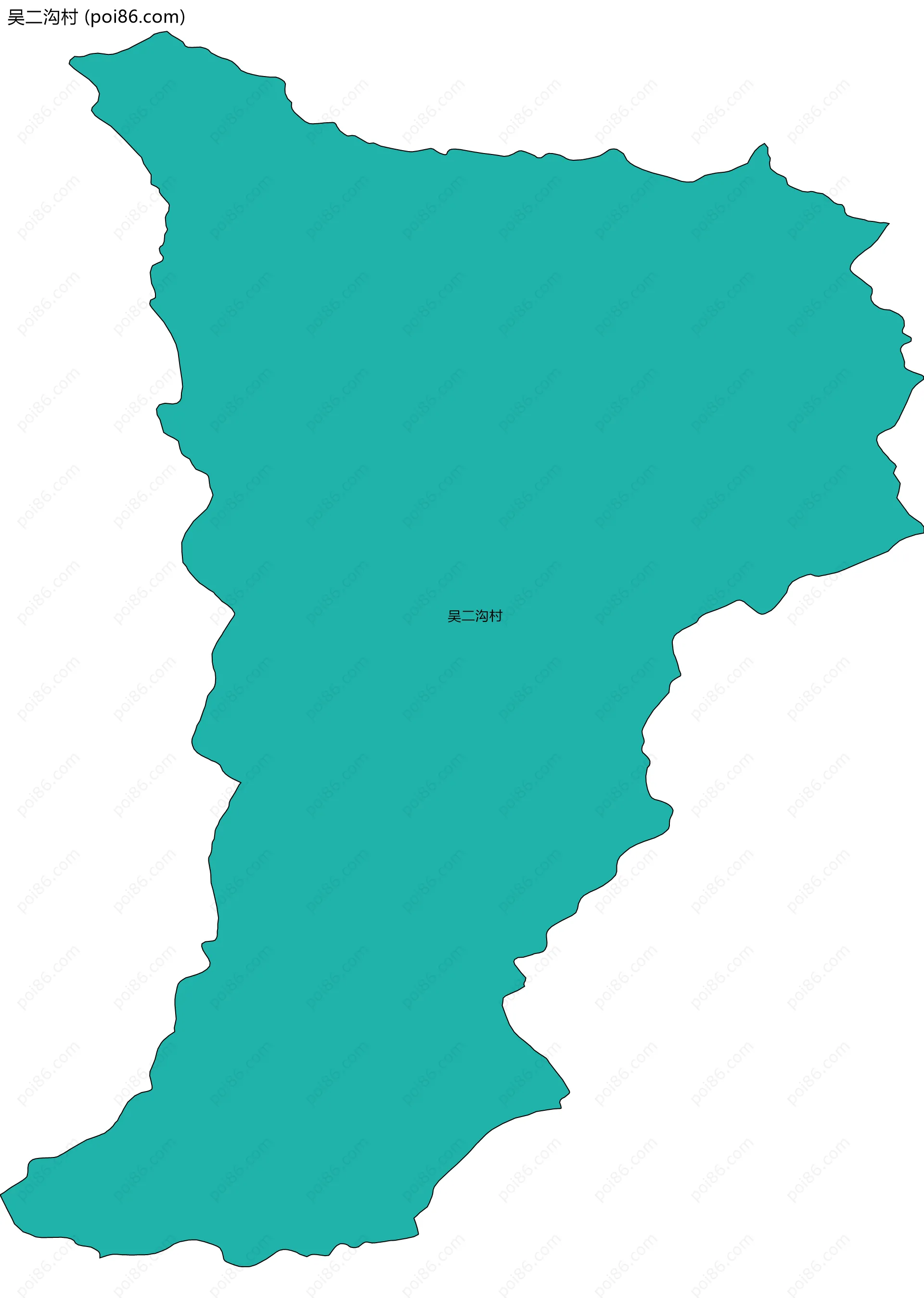 吴二沟村边界地图