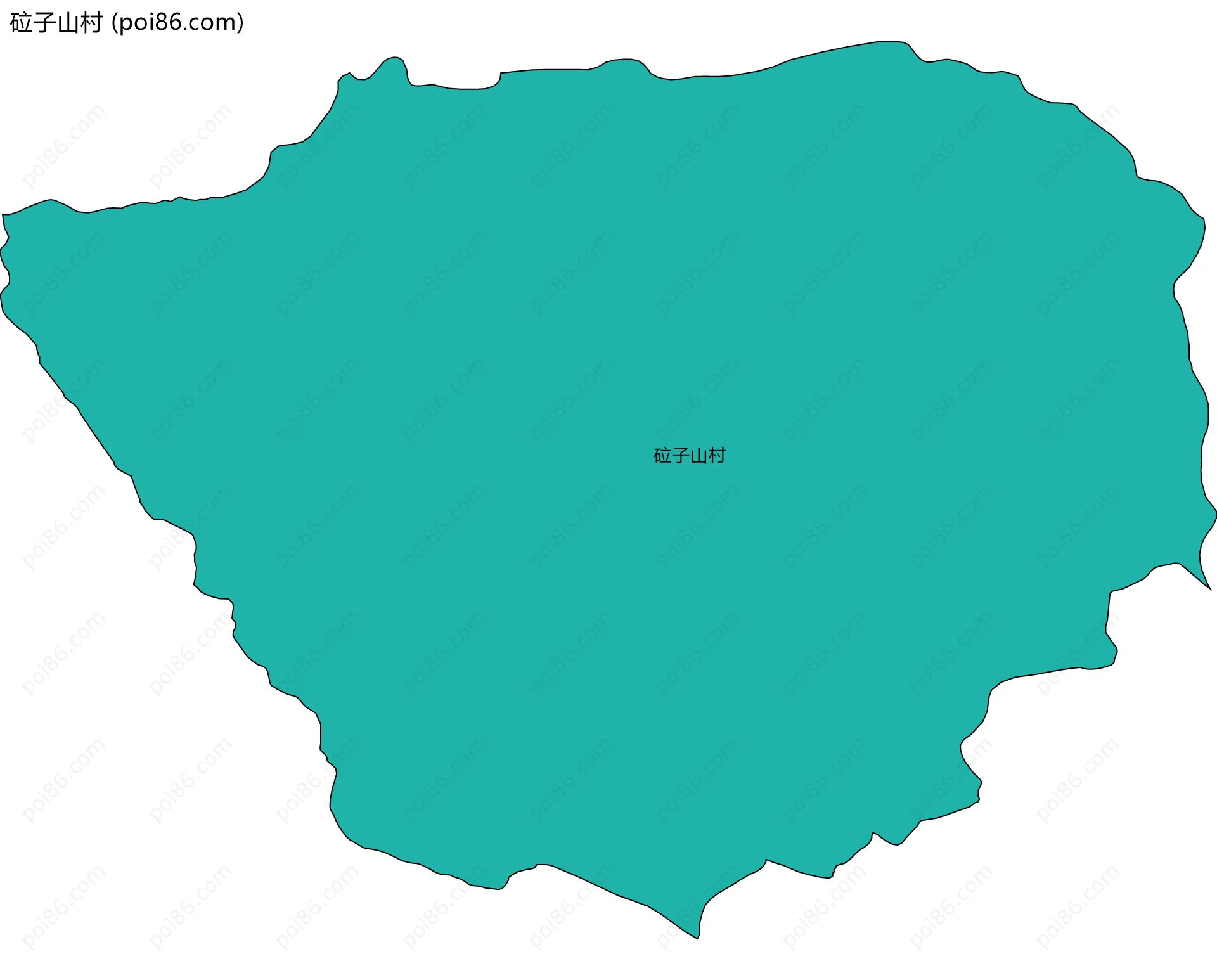砬子山村边界地图