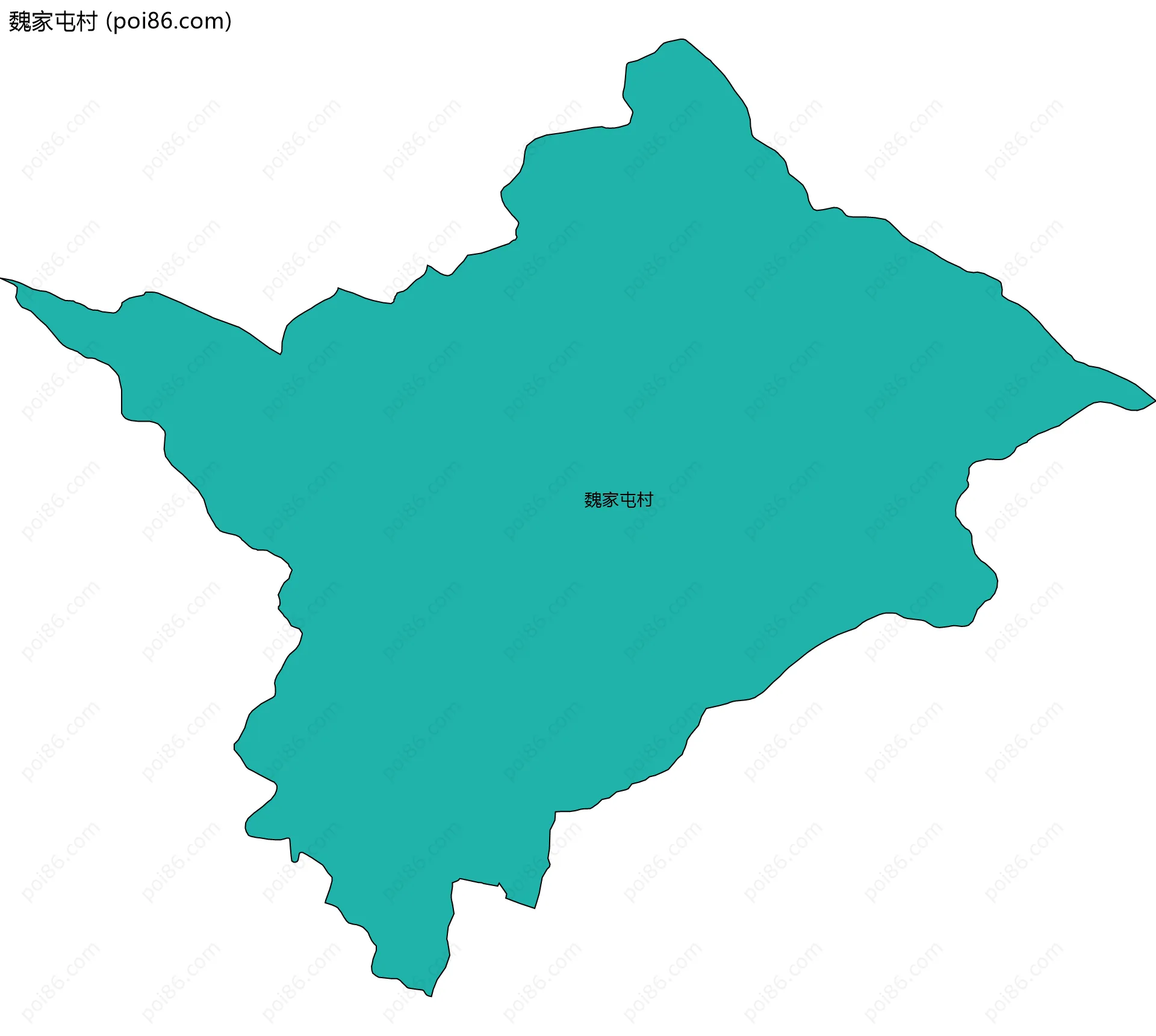 魏家屯村边界地图