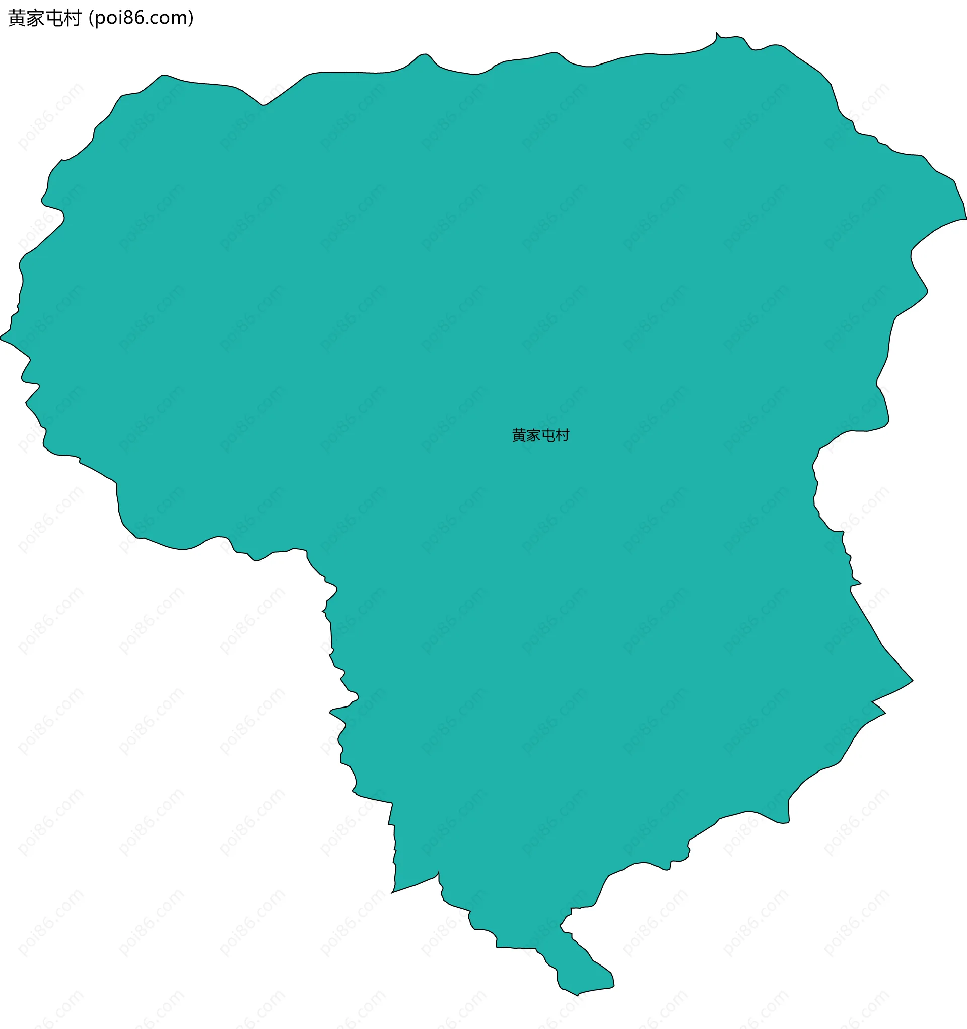 黄家屯村边界地图