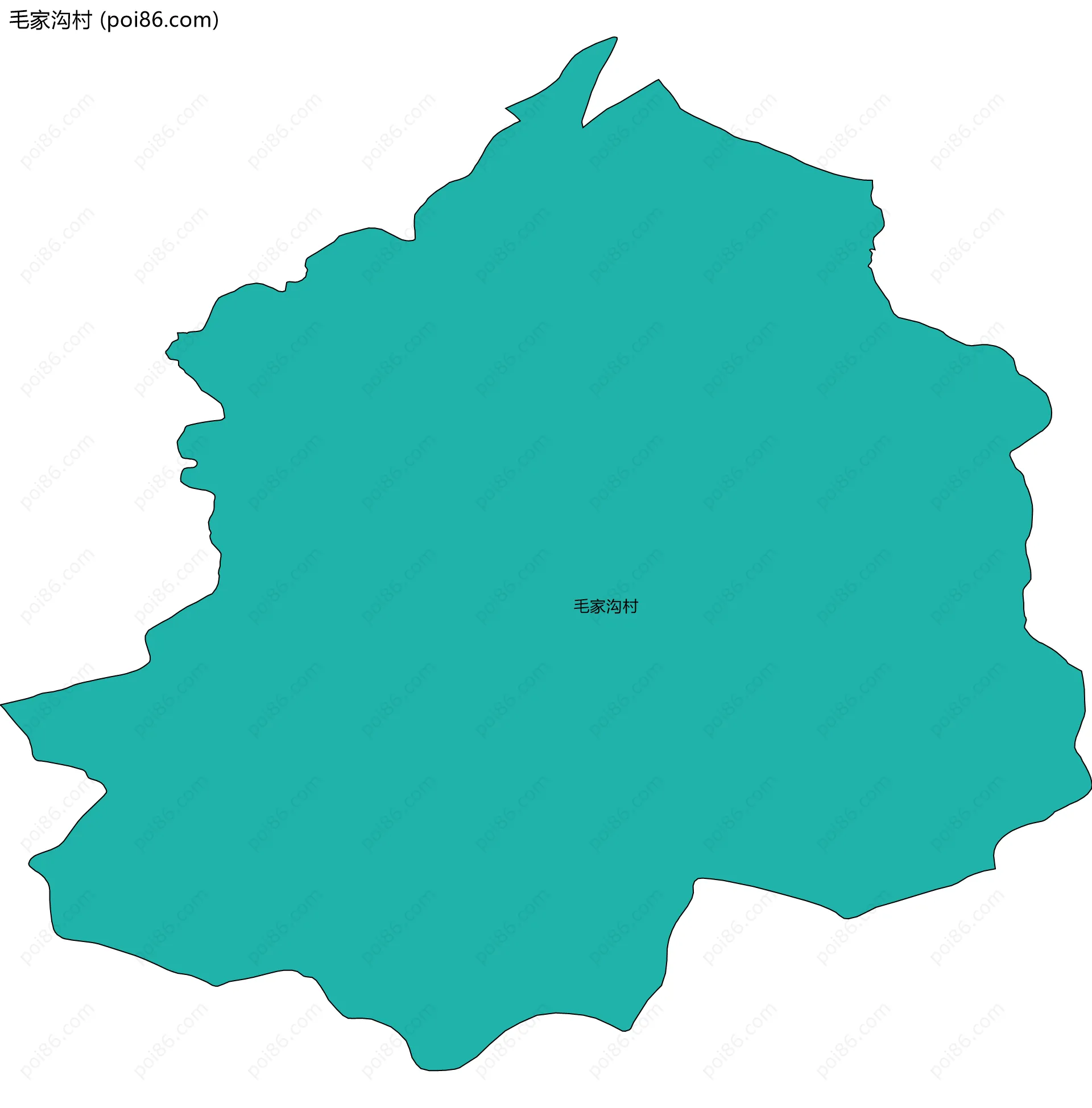 毛家沟村边界地图