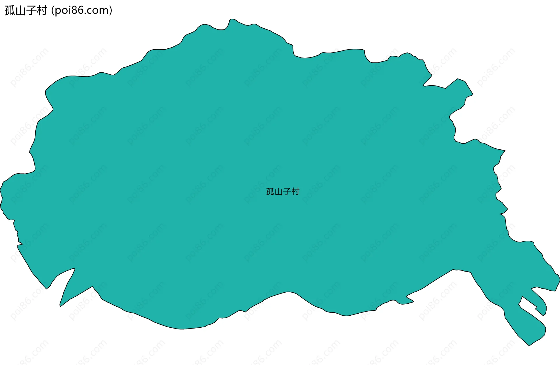孤山子村边界地图