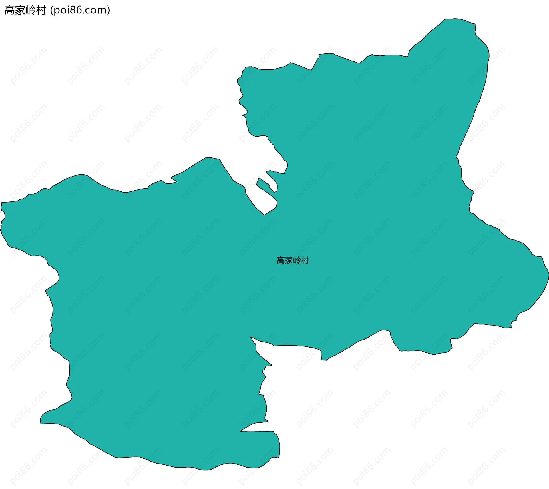 高家岭村边界地图