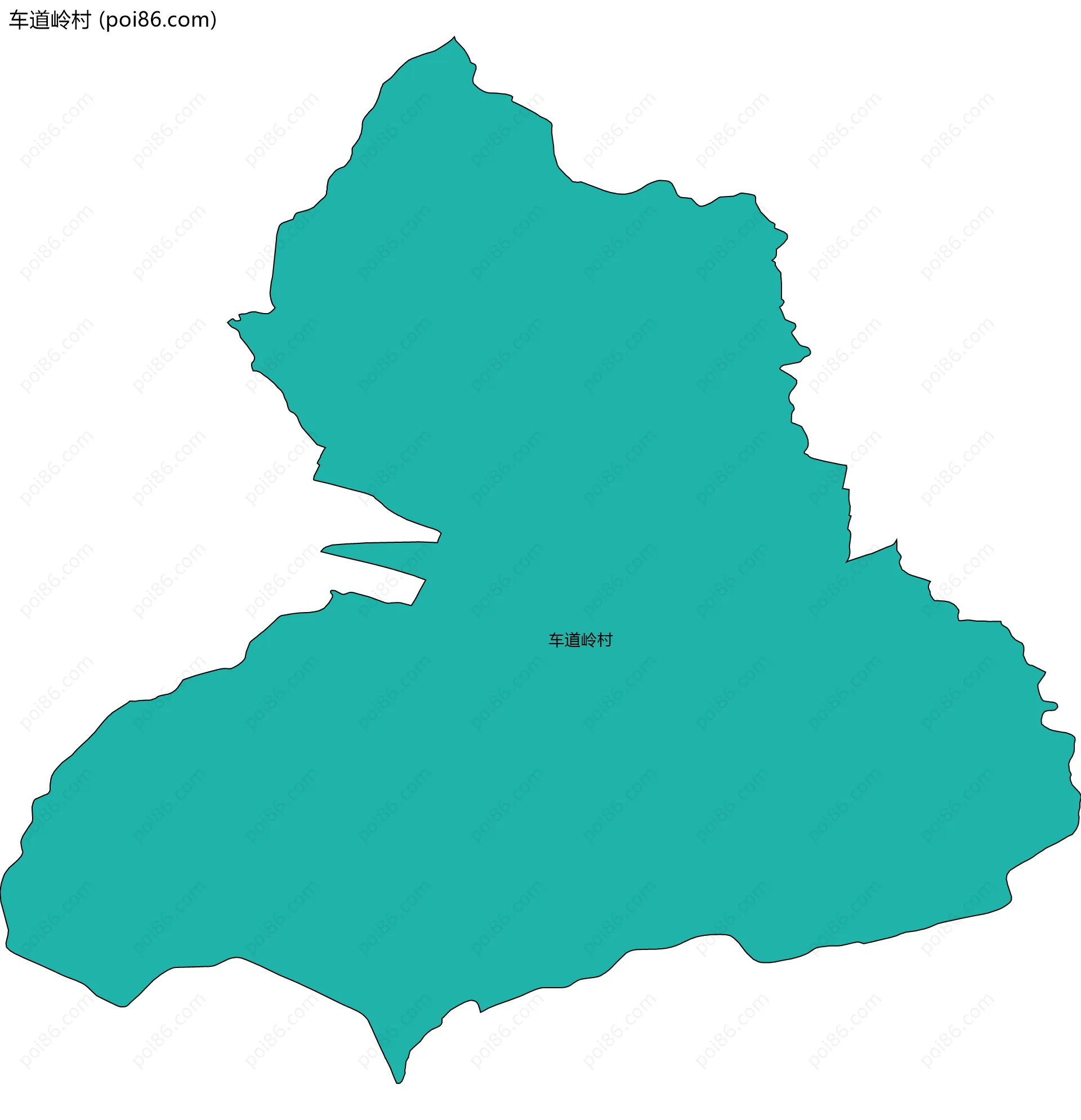 车道岭村边界地图