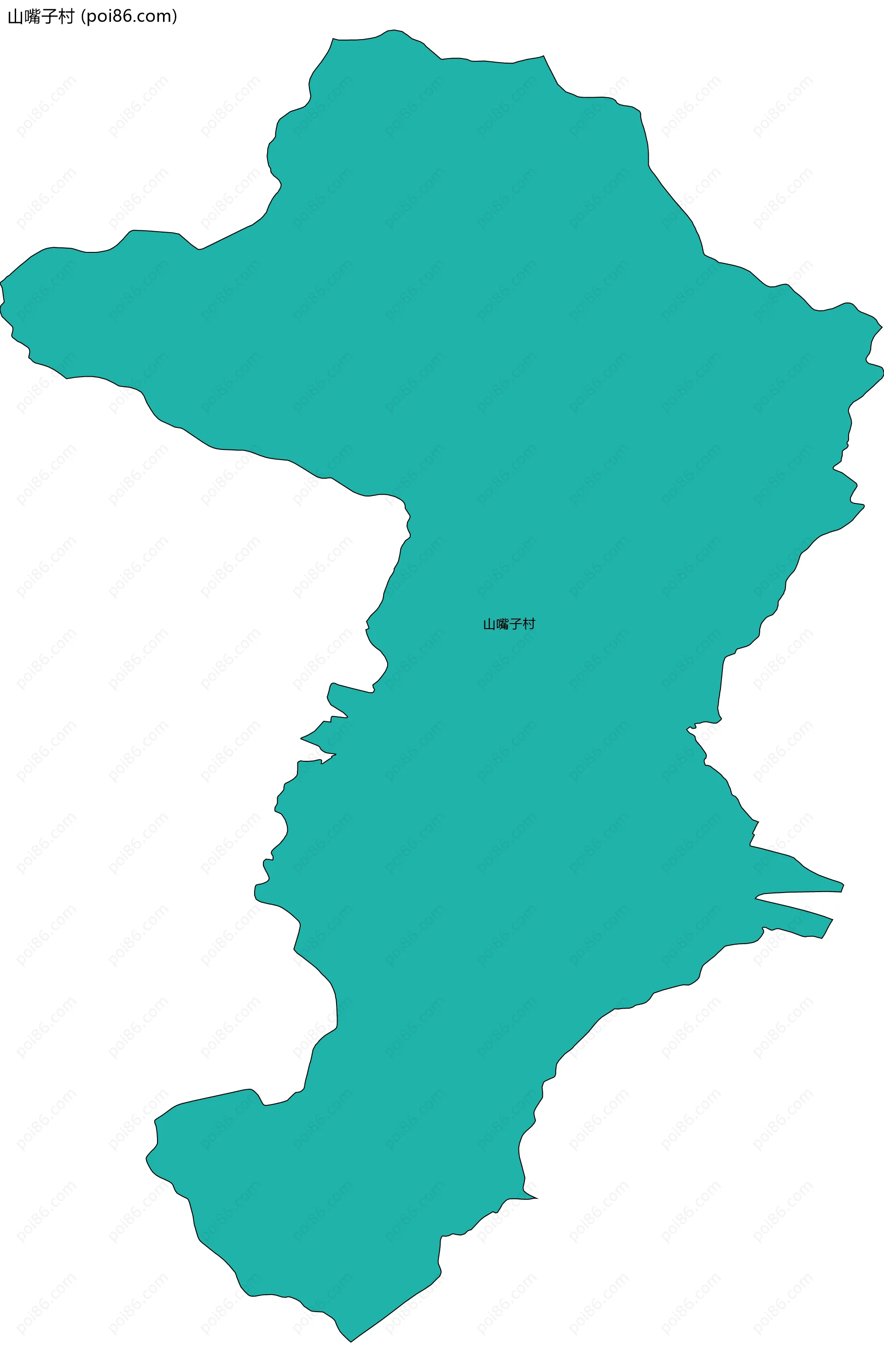 山嘴子村边界地图