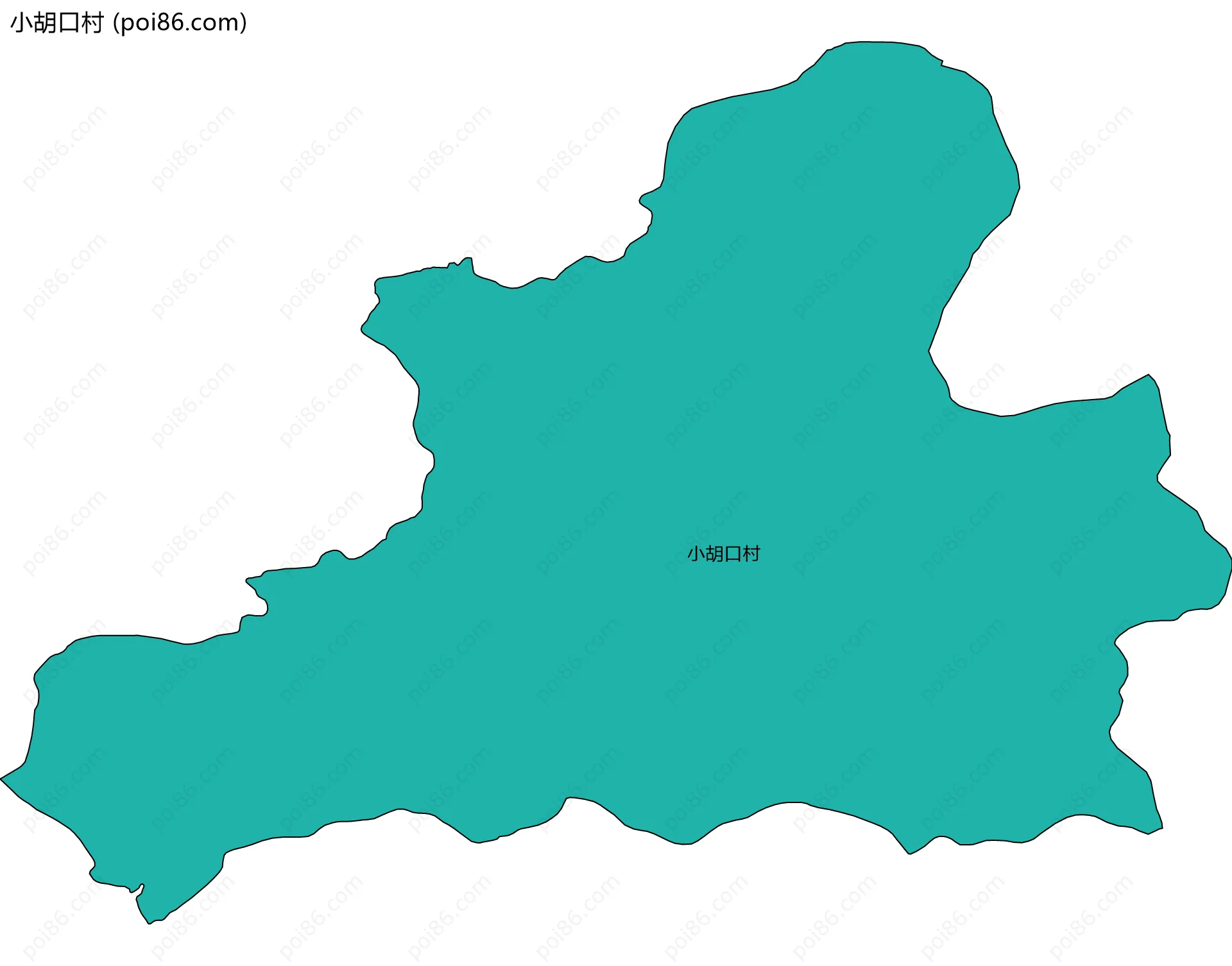 小胡口村边界地图