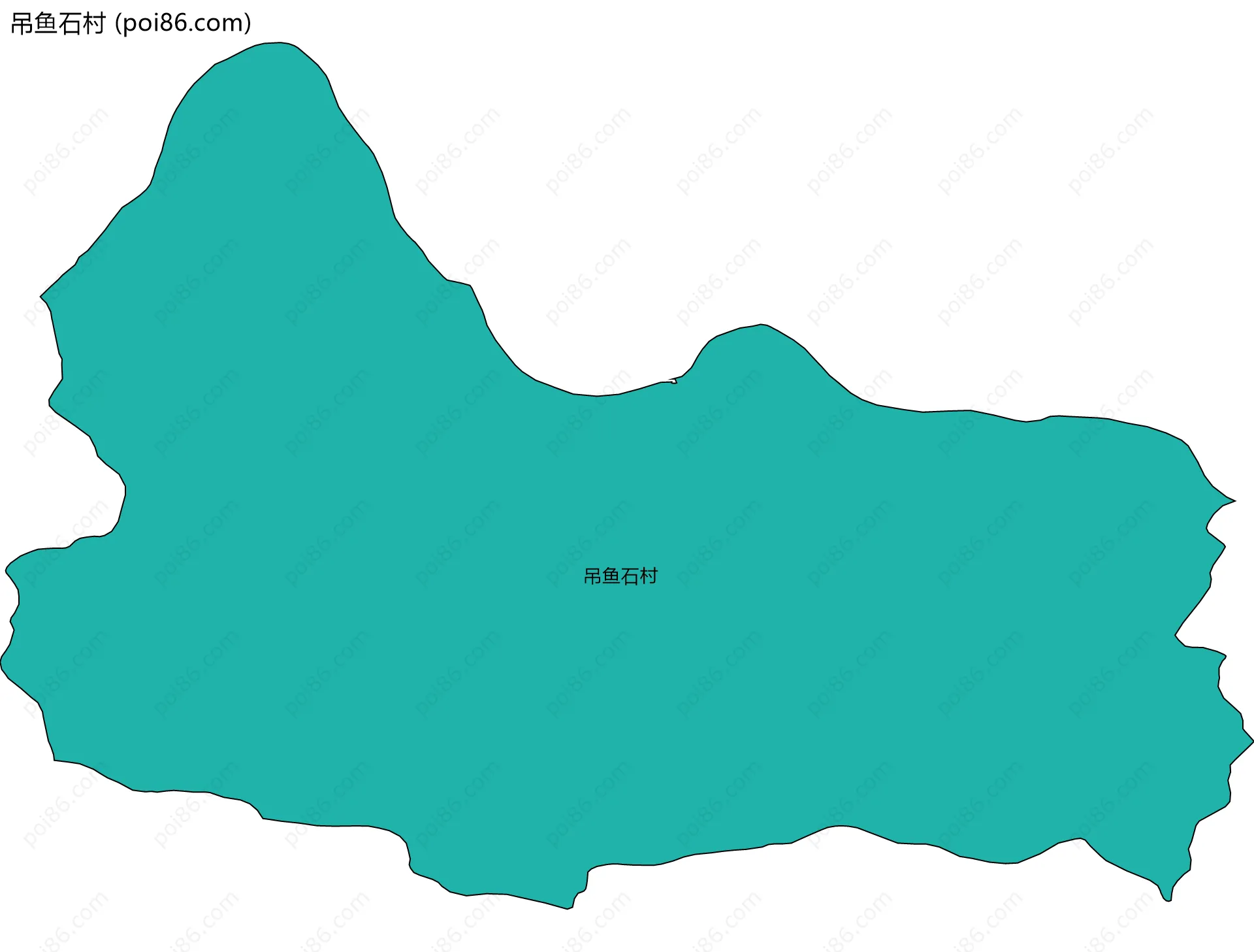 吊鱼石村边界地图