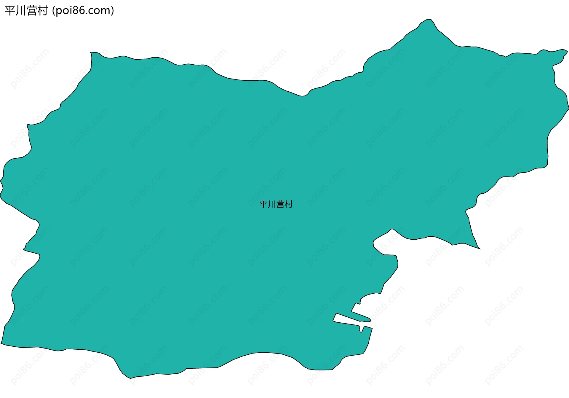 平川营村边界地图
