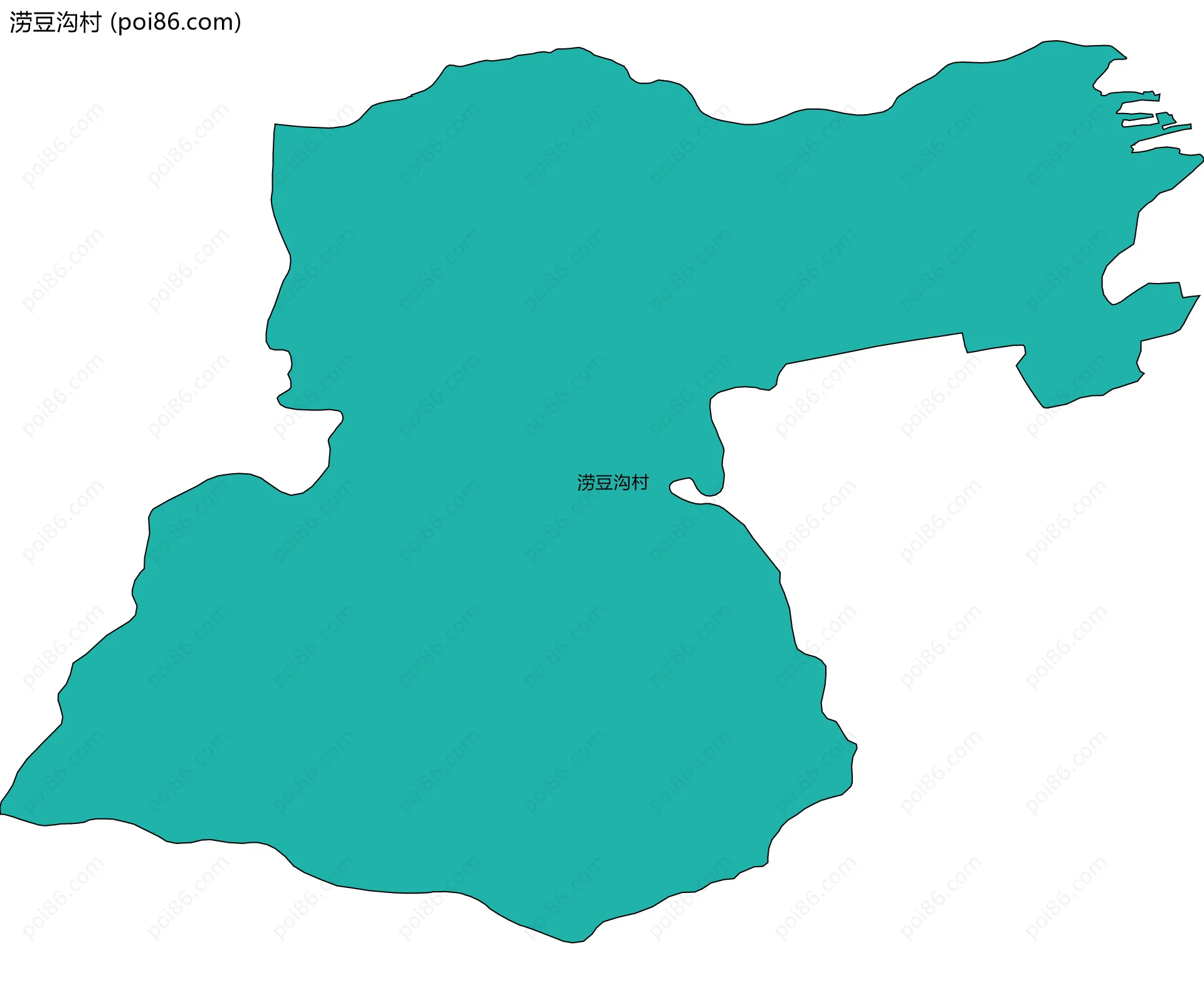 涝豆沟村边界地图