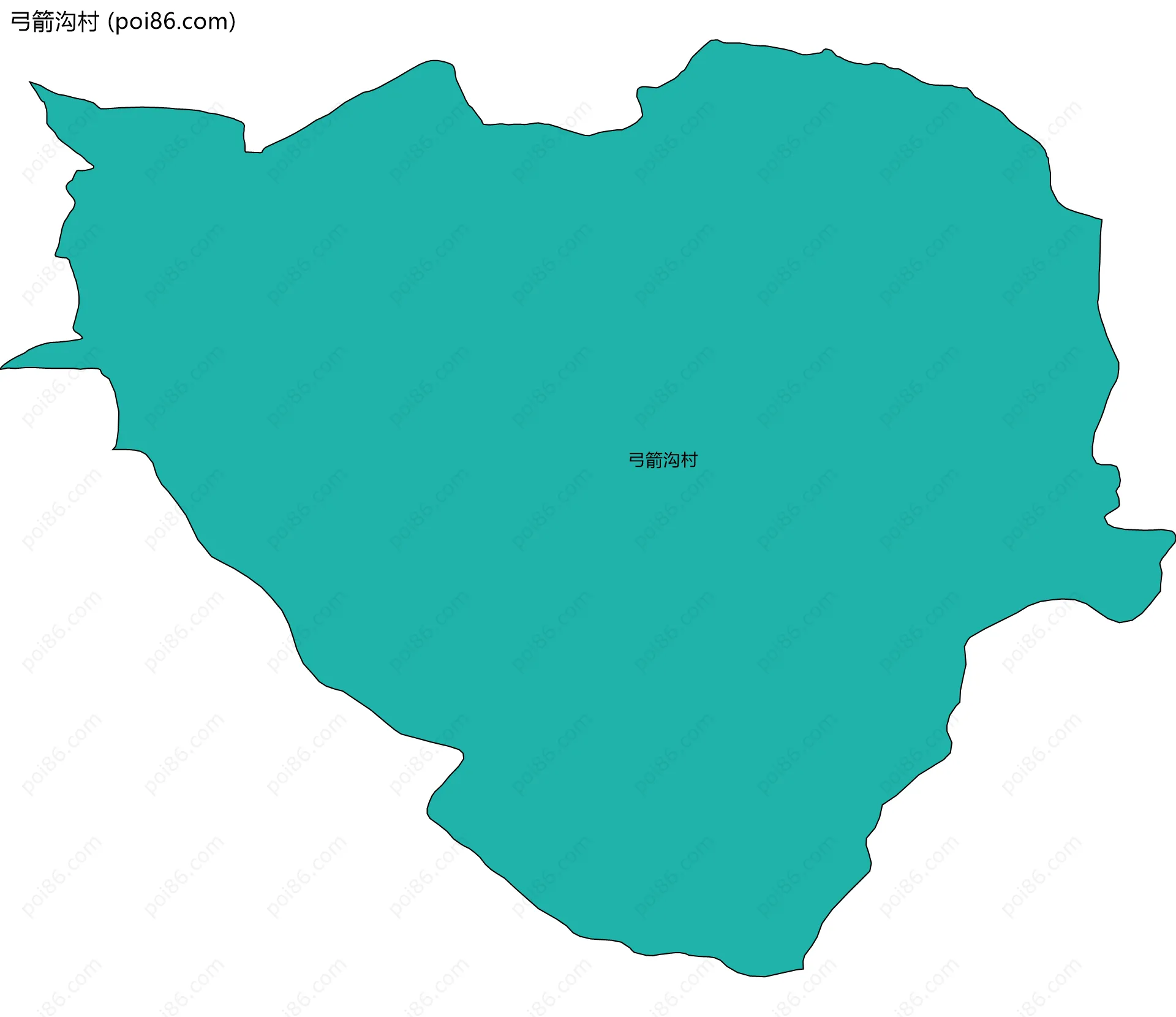 弓箭沟村边界地图