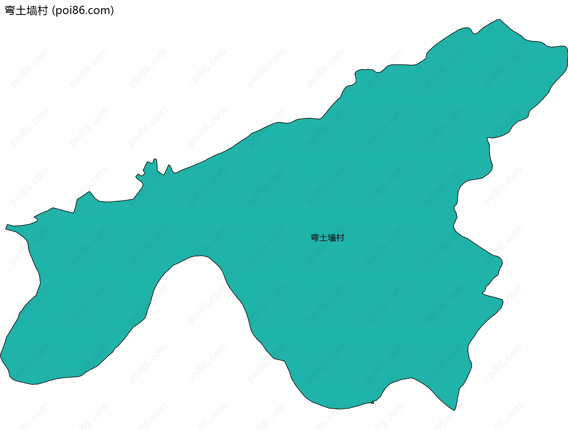 弯土墙村边界地图